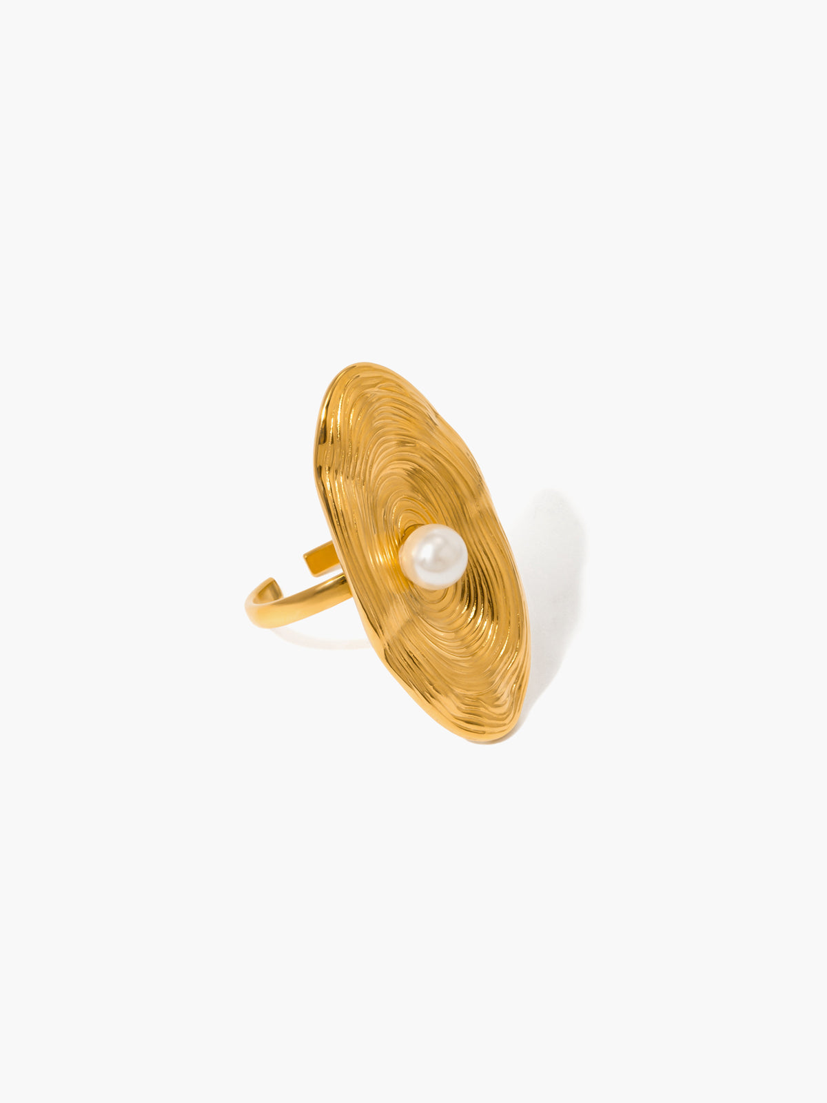 Golden Pearl Ring-Chicvia