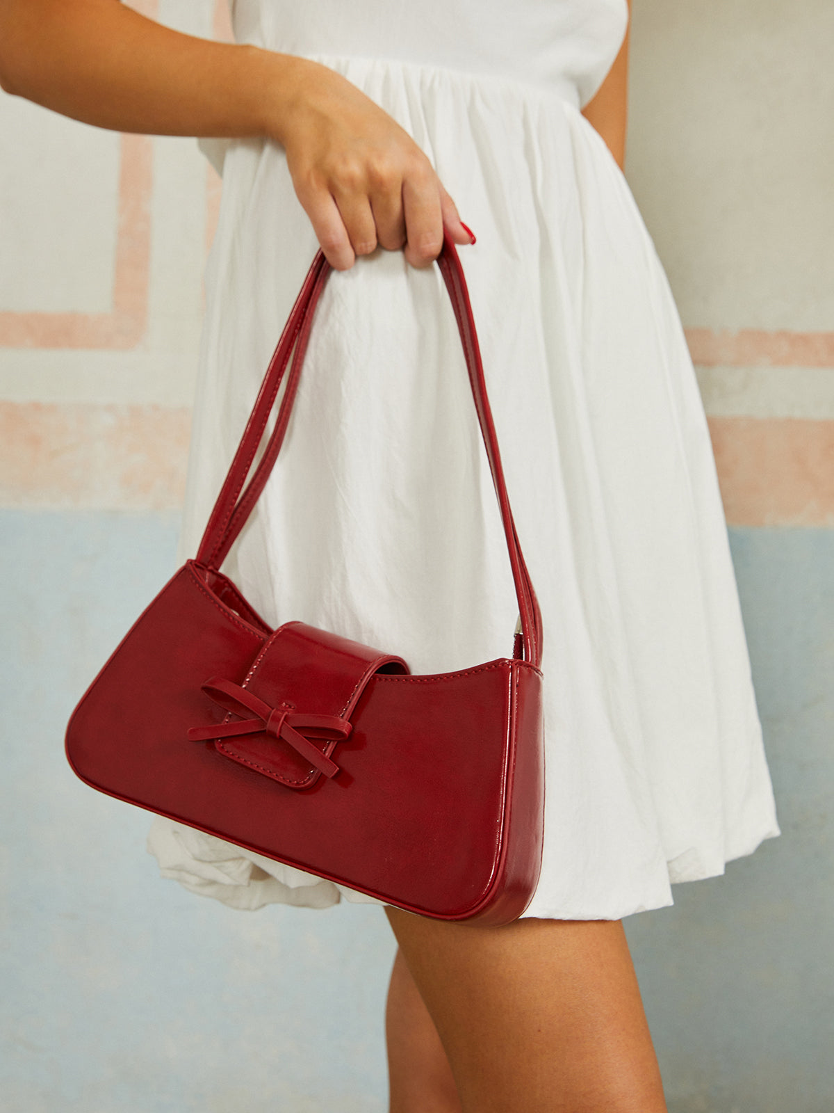 Cara Bow Armpit Bag-Chicvia