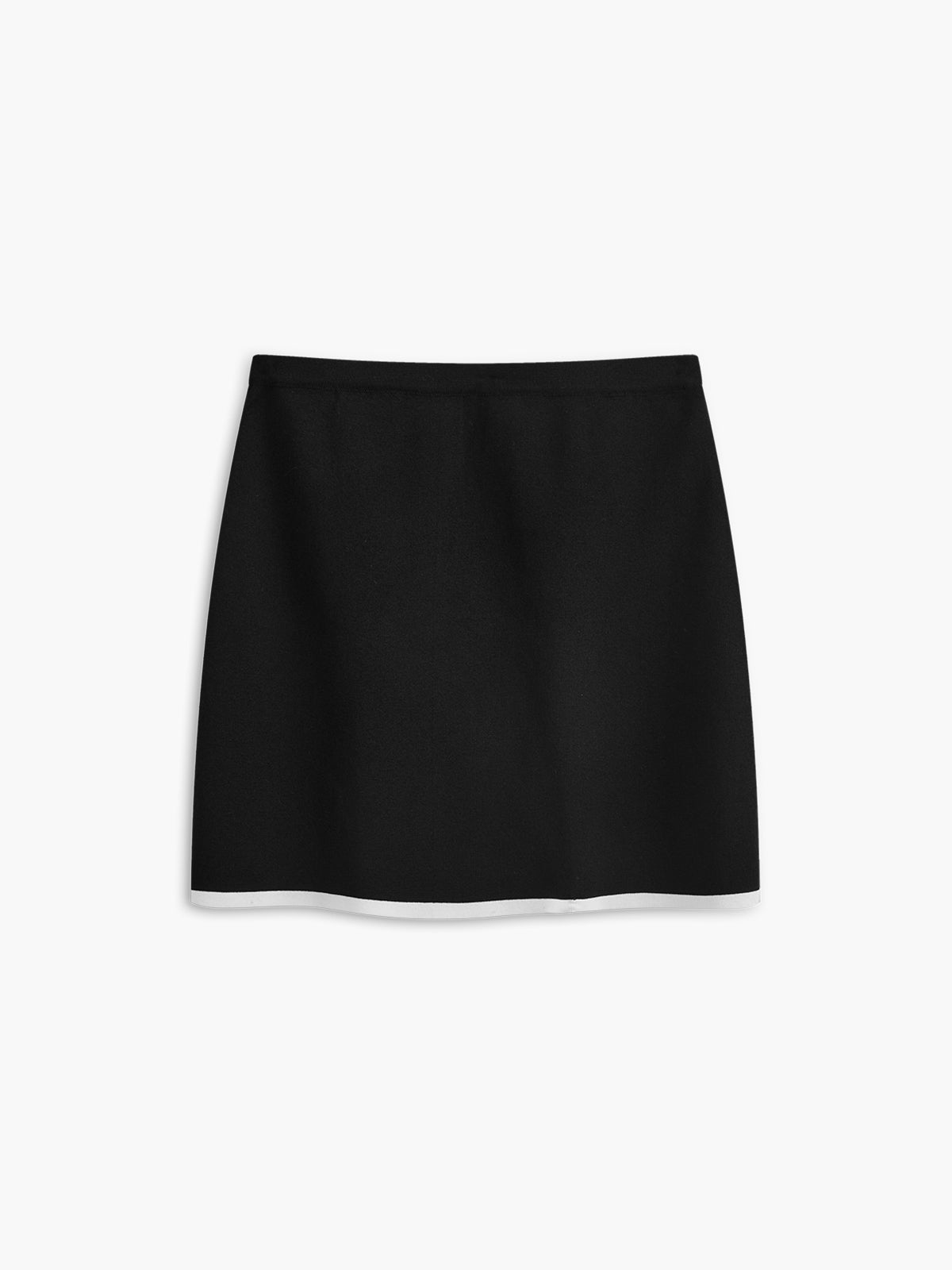 Button Front Contrast Binding Sleeveless Skirt Set-Chicvia