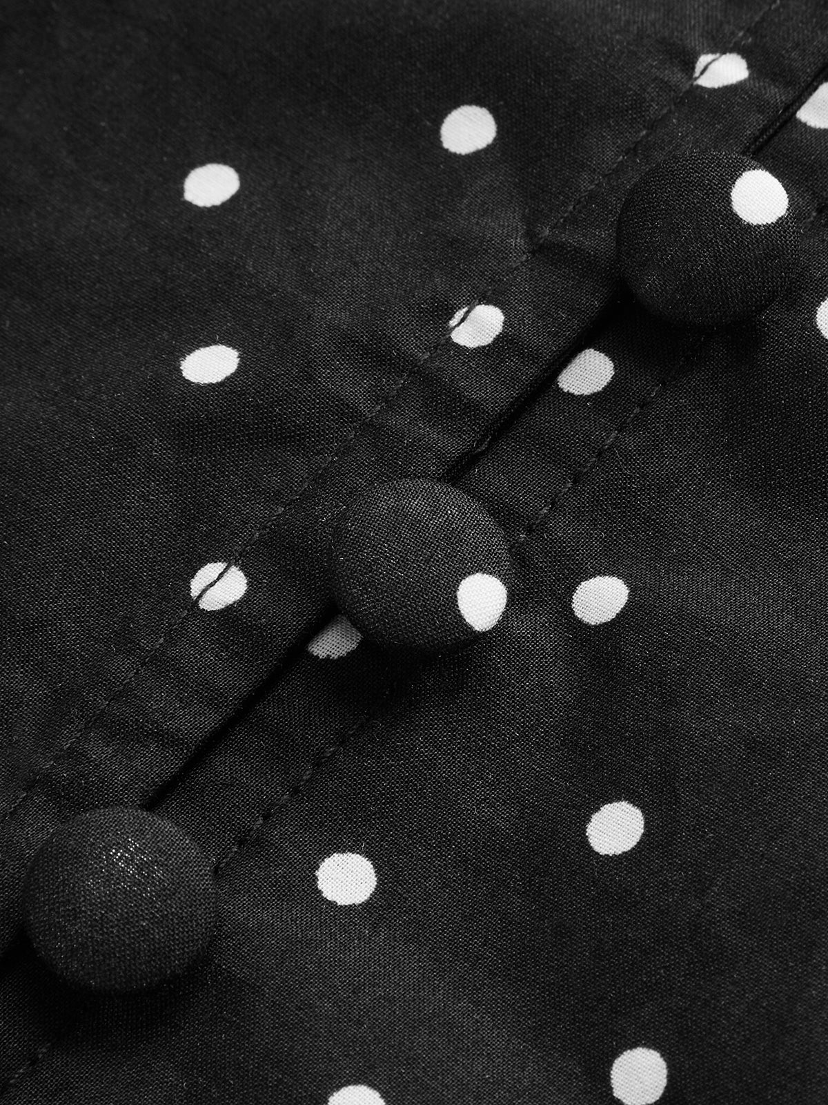 Polka Dot Knotted Back Cami Short Dress-Chicvia