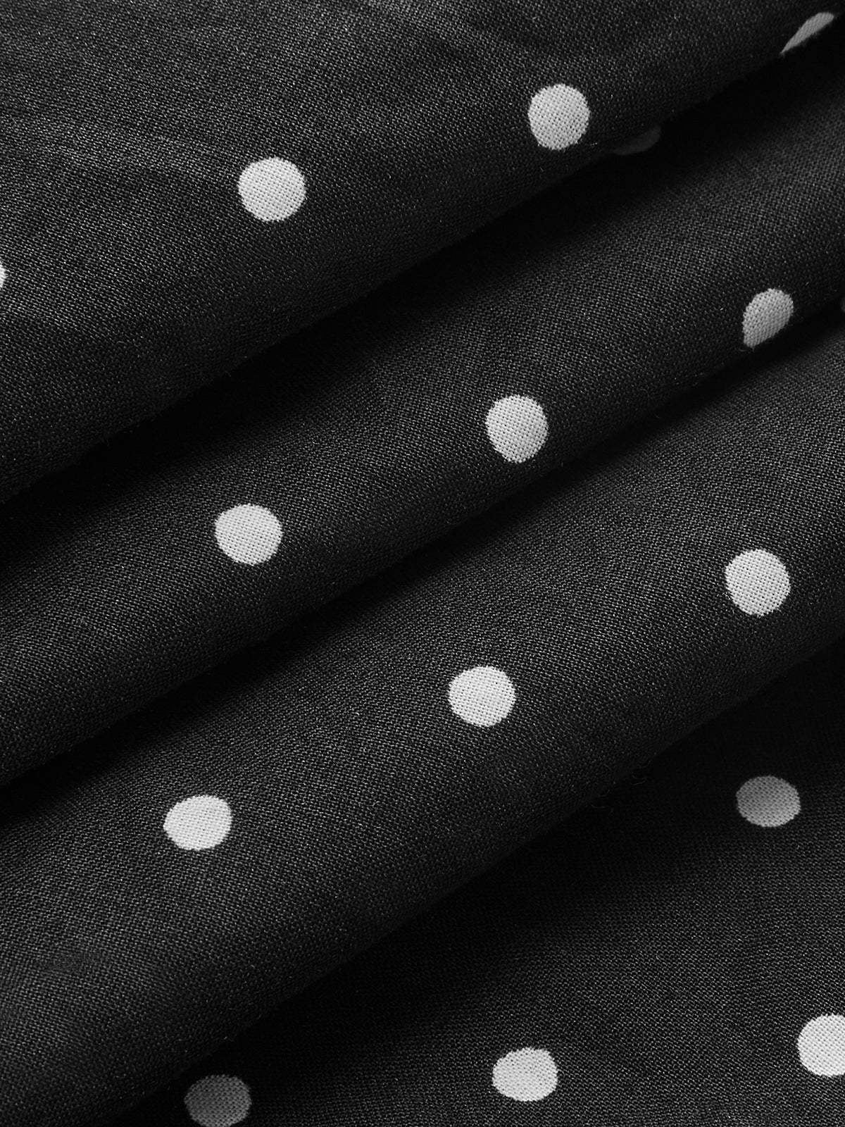 Polka Dot Knotted Back Cami Short Dress-Chicvia