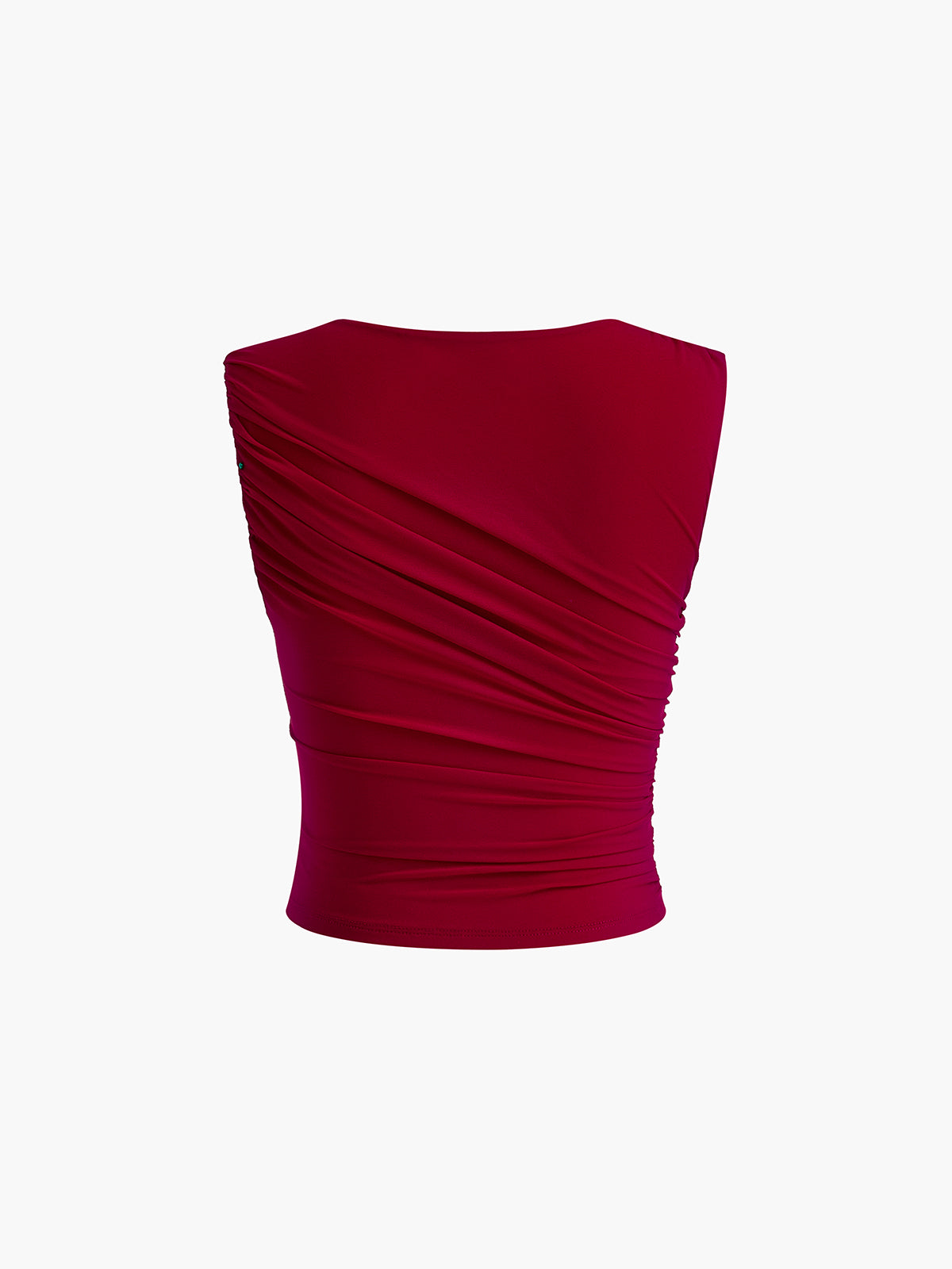 Leisure Pleated Sleeveless Tank Top-Chicvia