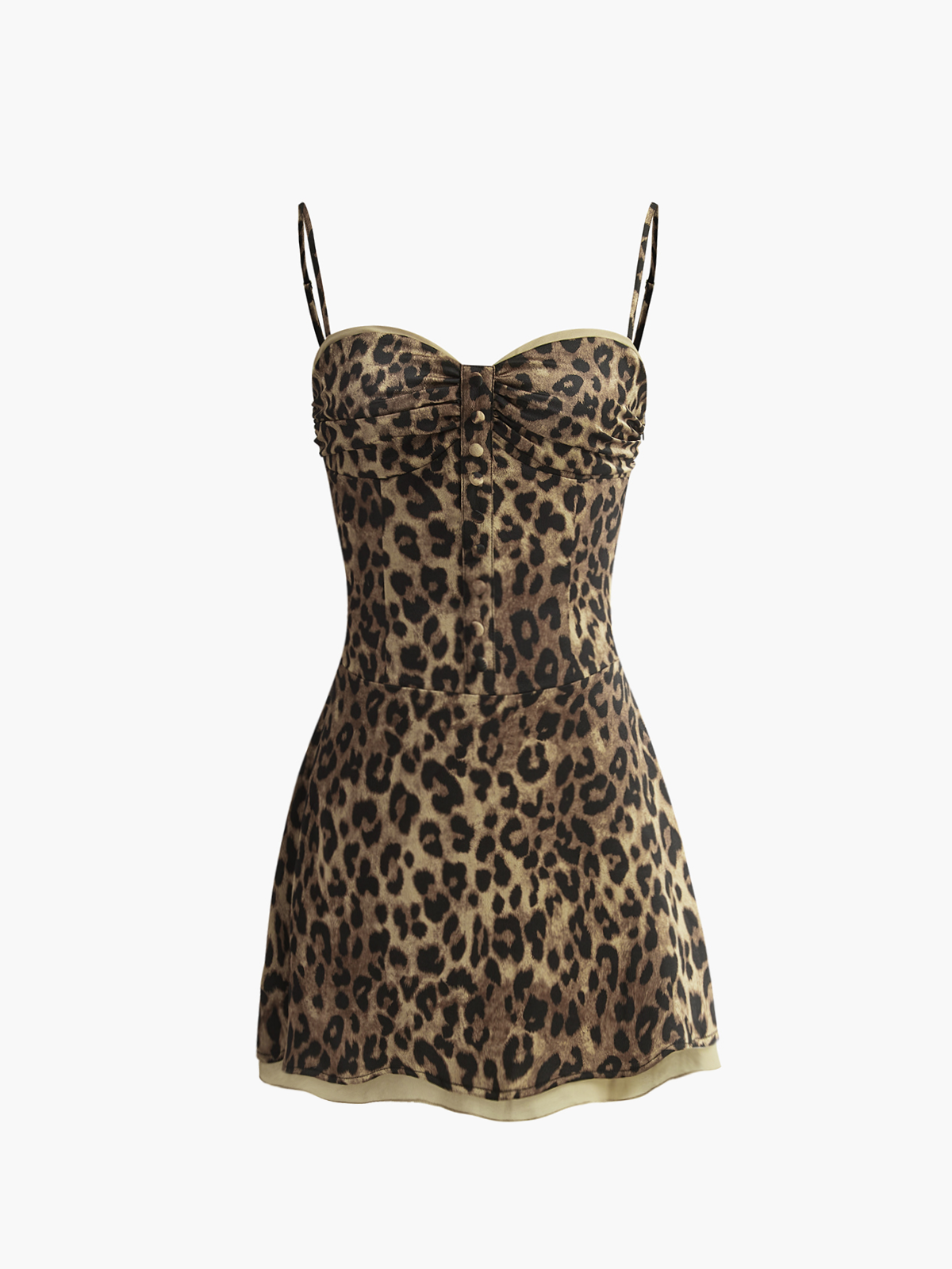 Leopard Print Cami Short Dress-Chicvia