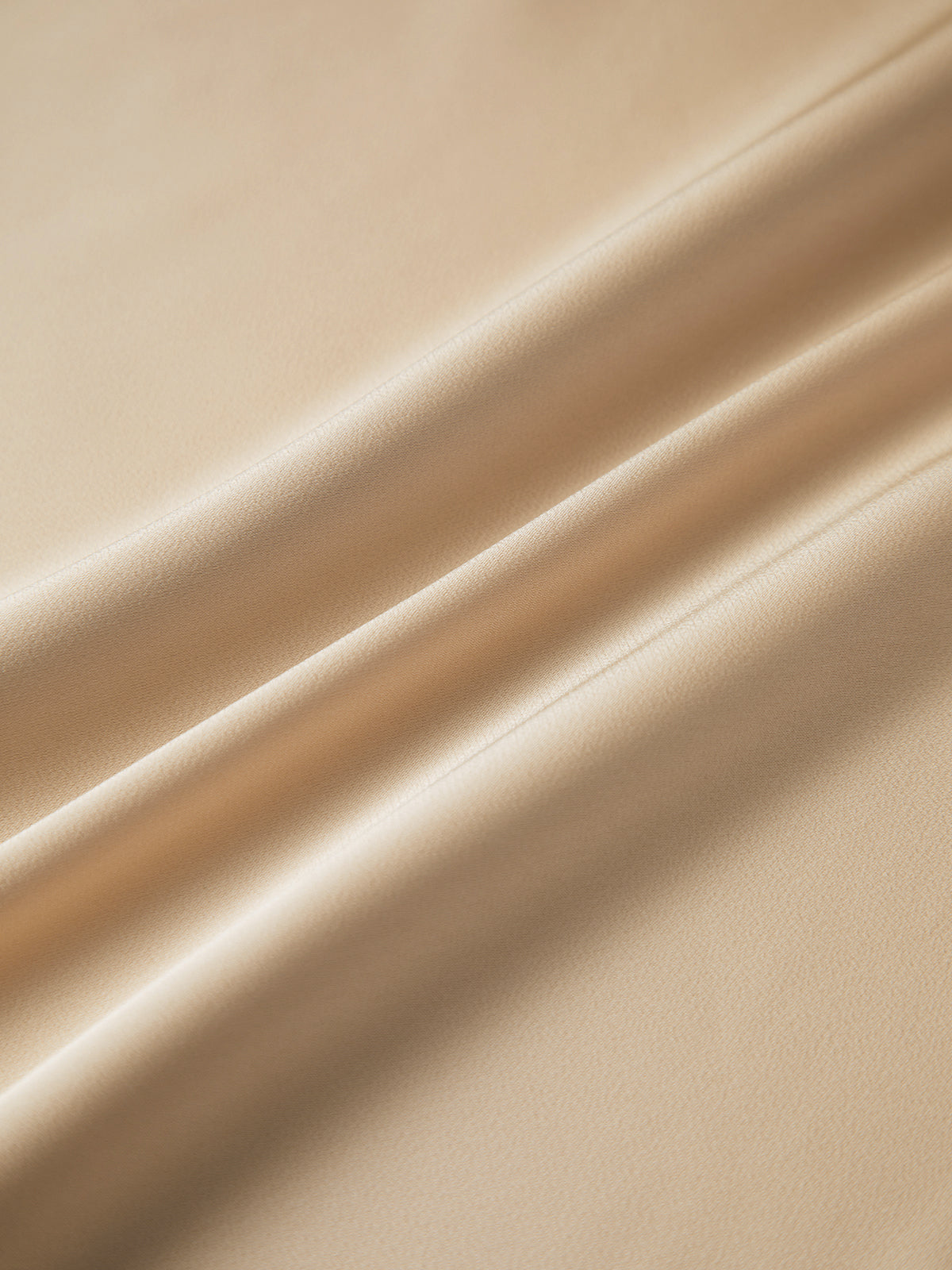 Creamy Cappuccino Satin Midi Skirt-Chicvia