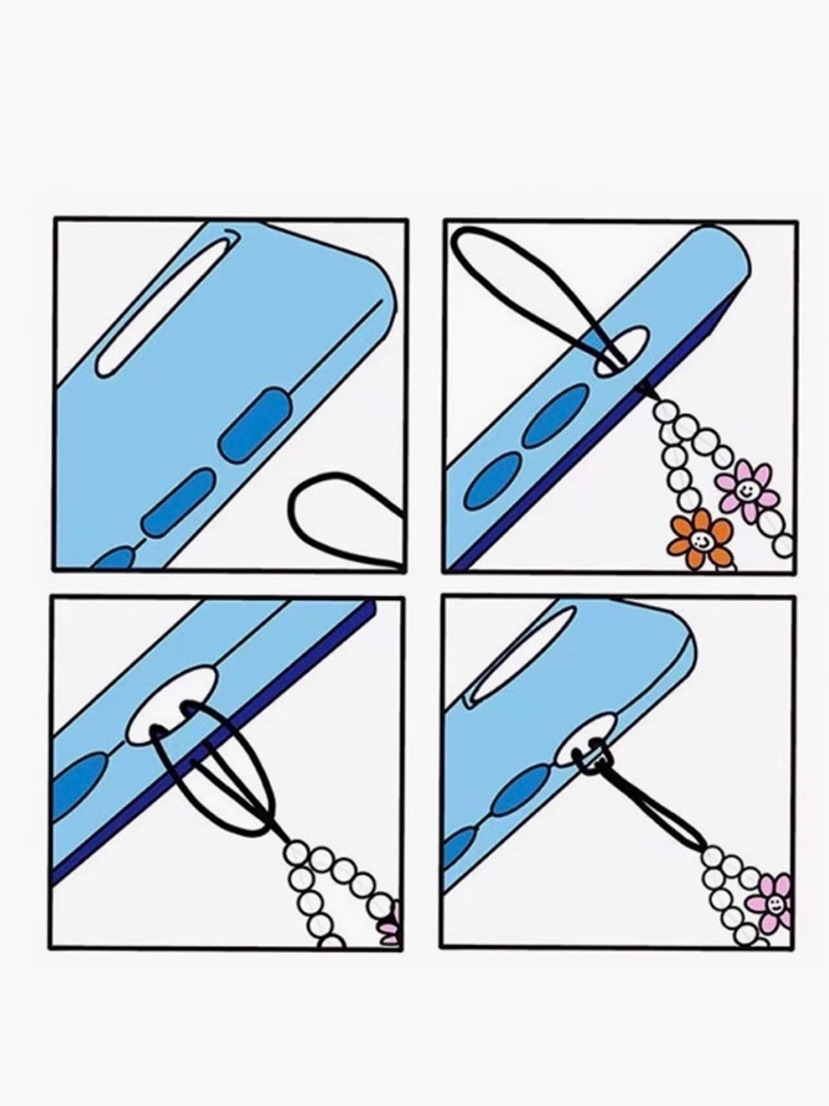 Elegant Beaded Phone Lanyard-Chicvia