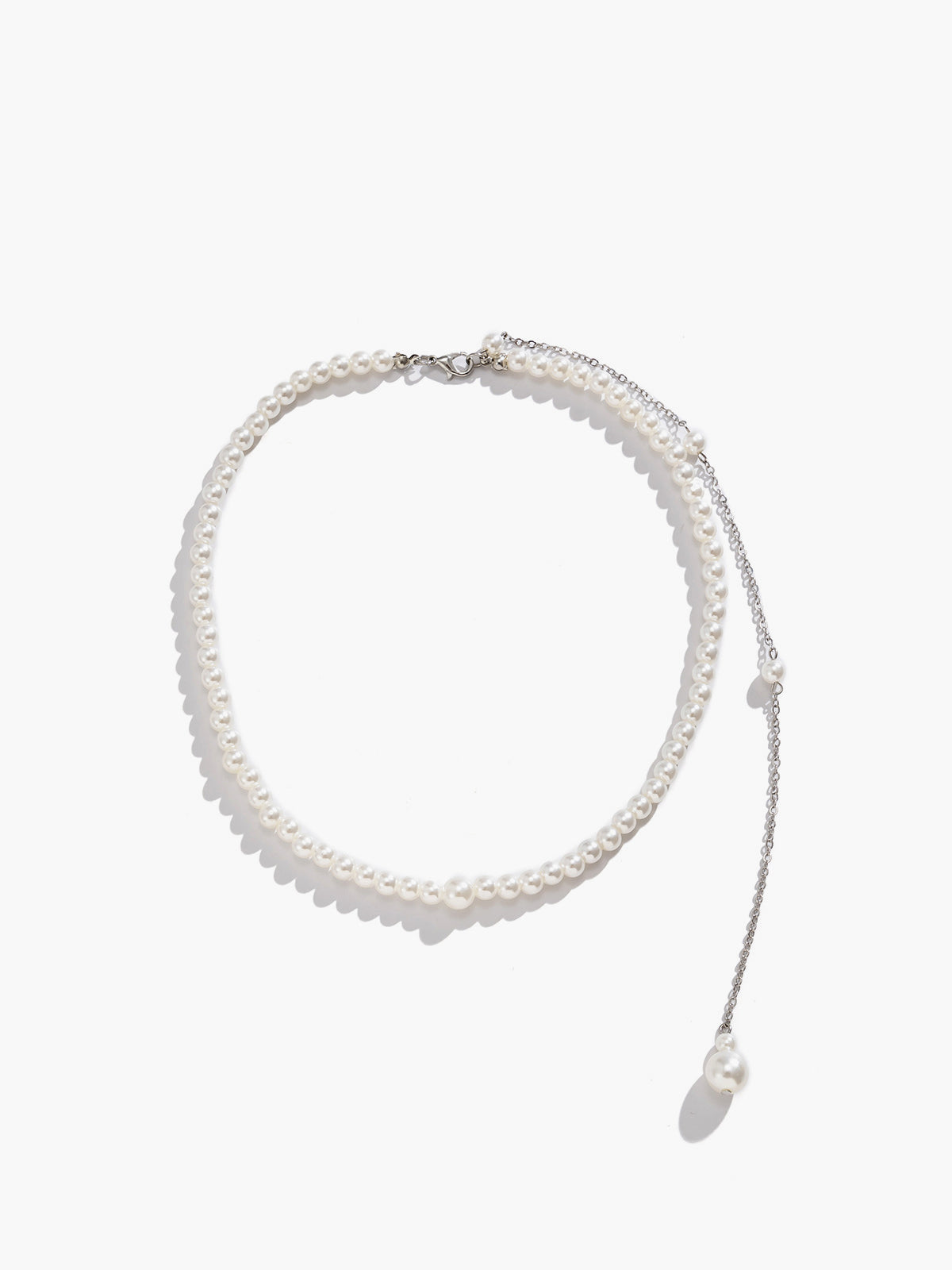 Pearl Beaded Tassel Necklace-Chicvia