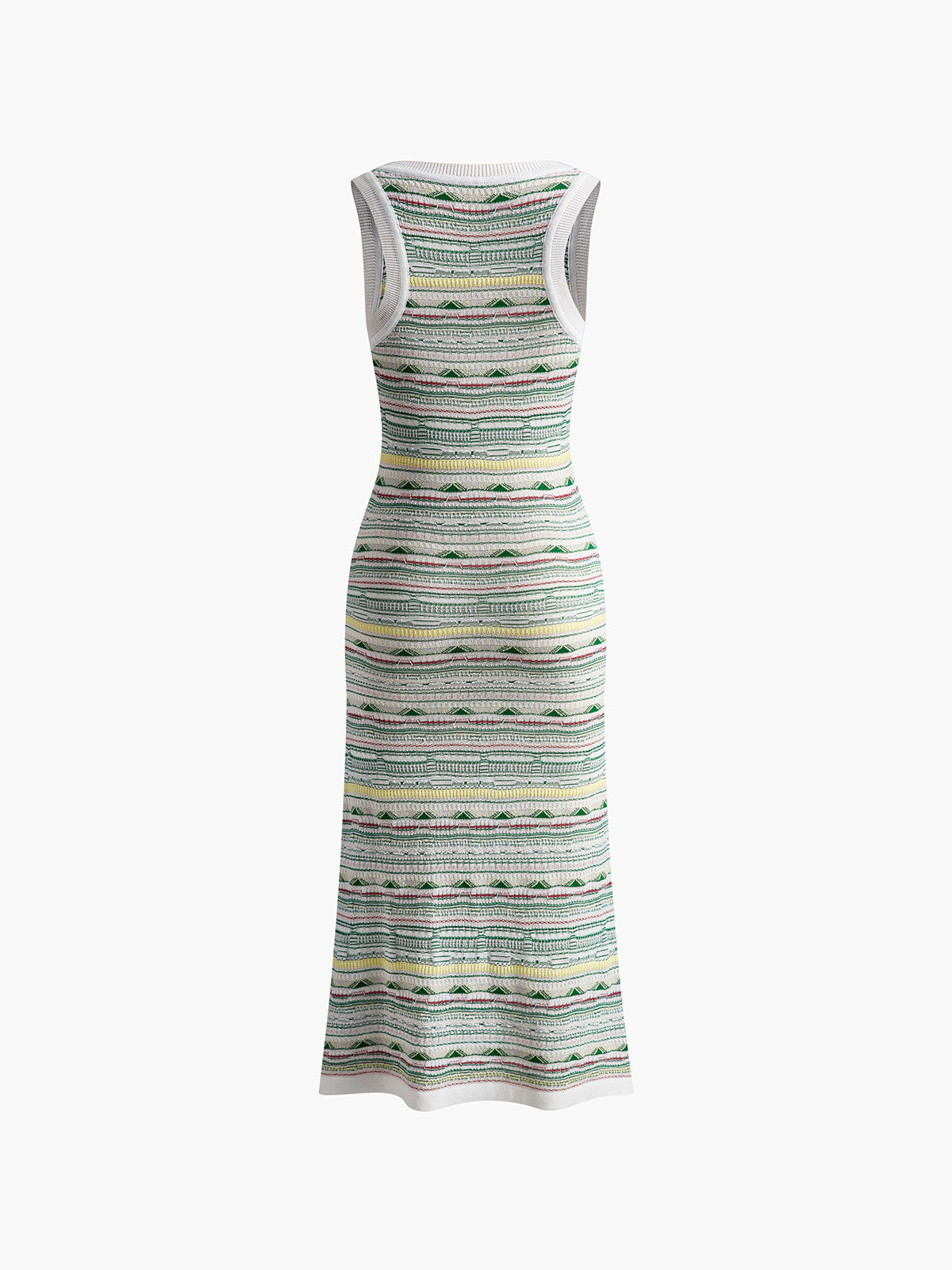 Colorful Striped Breasted Knit Cardigan-Chicvia