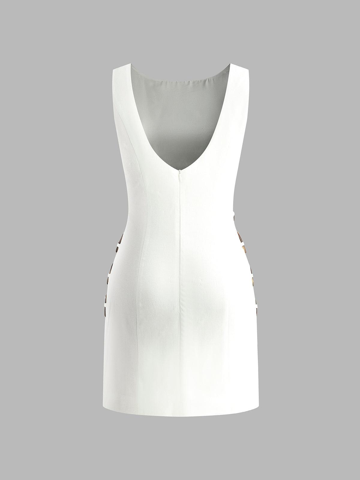 O-Ring Cutout Sleeveless Dress-Chicvia