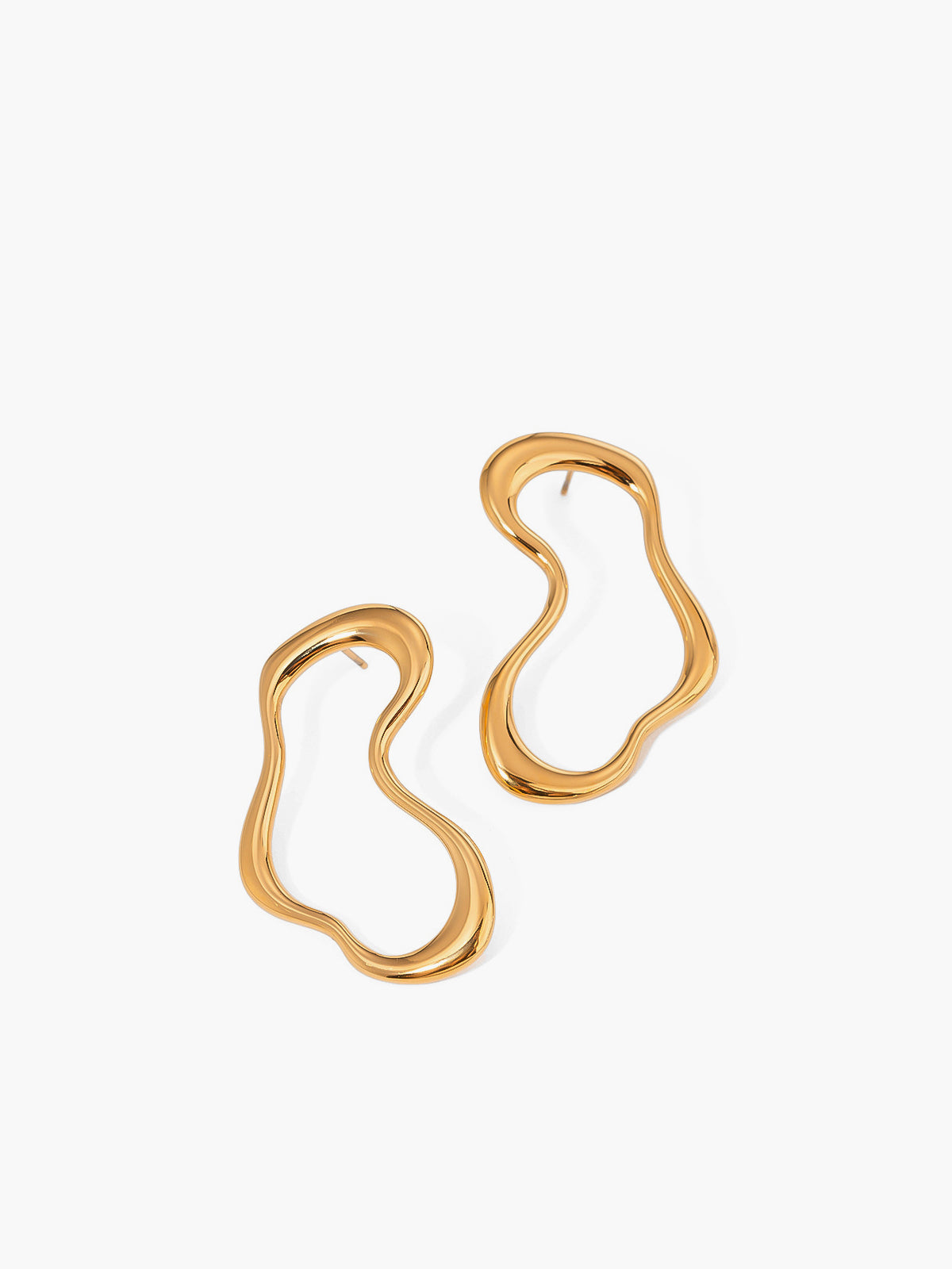 Irregular Metal Stud Earrings-Chicvia