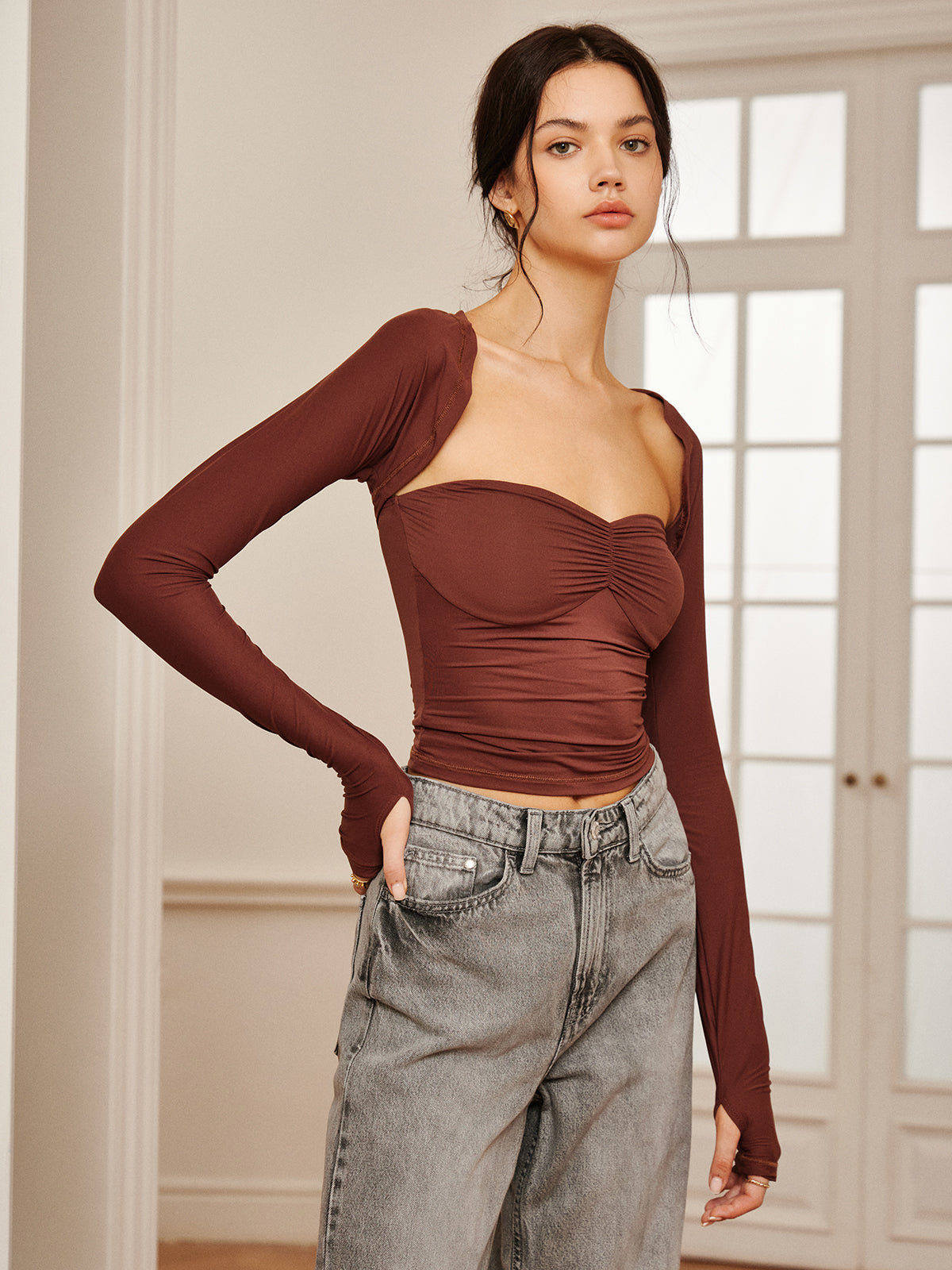 Leisure Long Sleeve Shawl-Chicvia