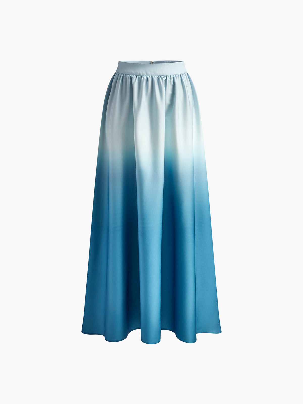 Gradient Lace Up Tube Long Skirt Set-Chicvia