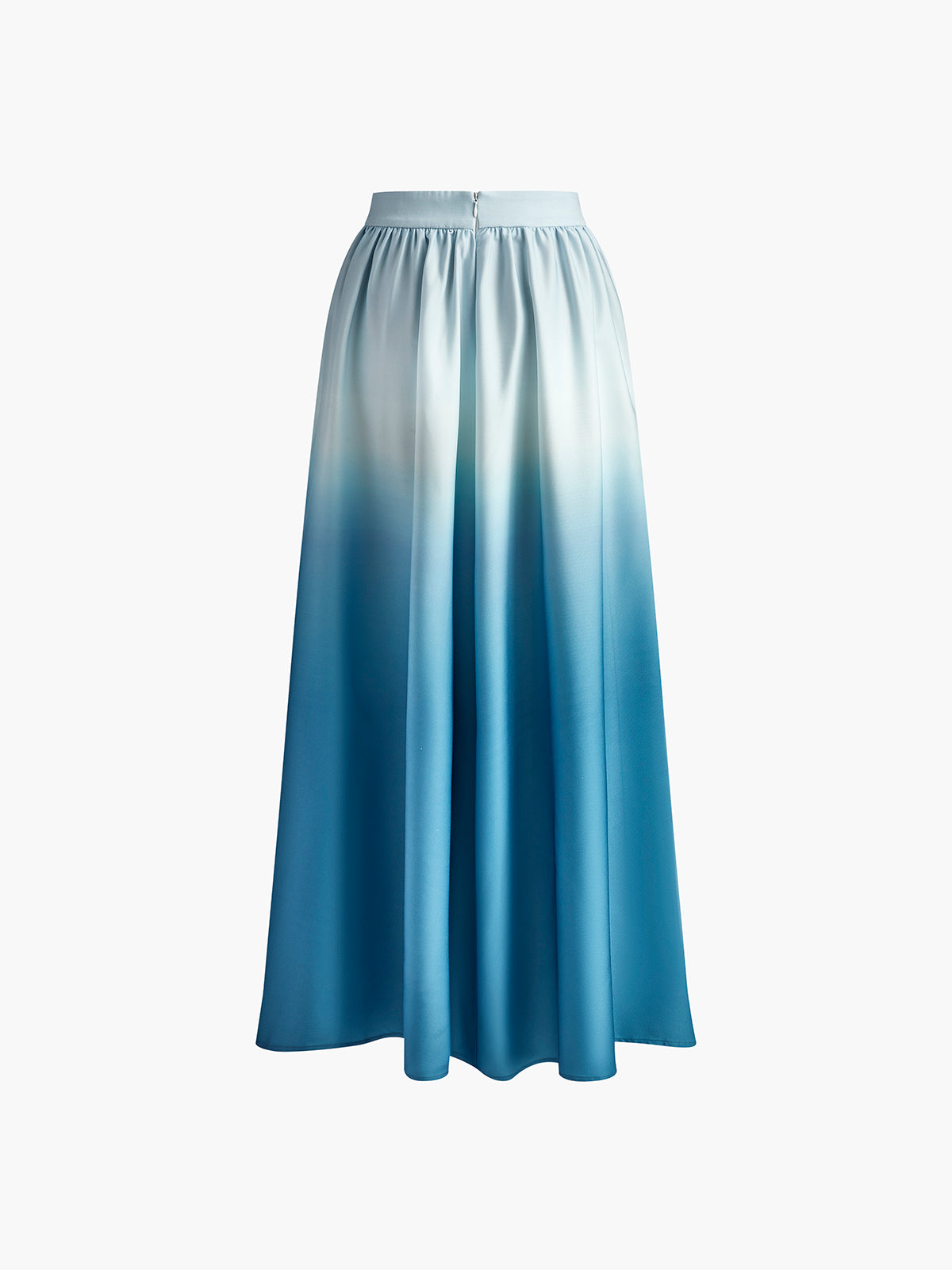 Gradient Lace Up Tube Long Skirt Set-Chicvia