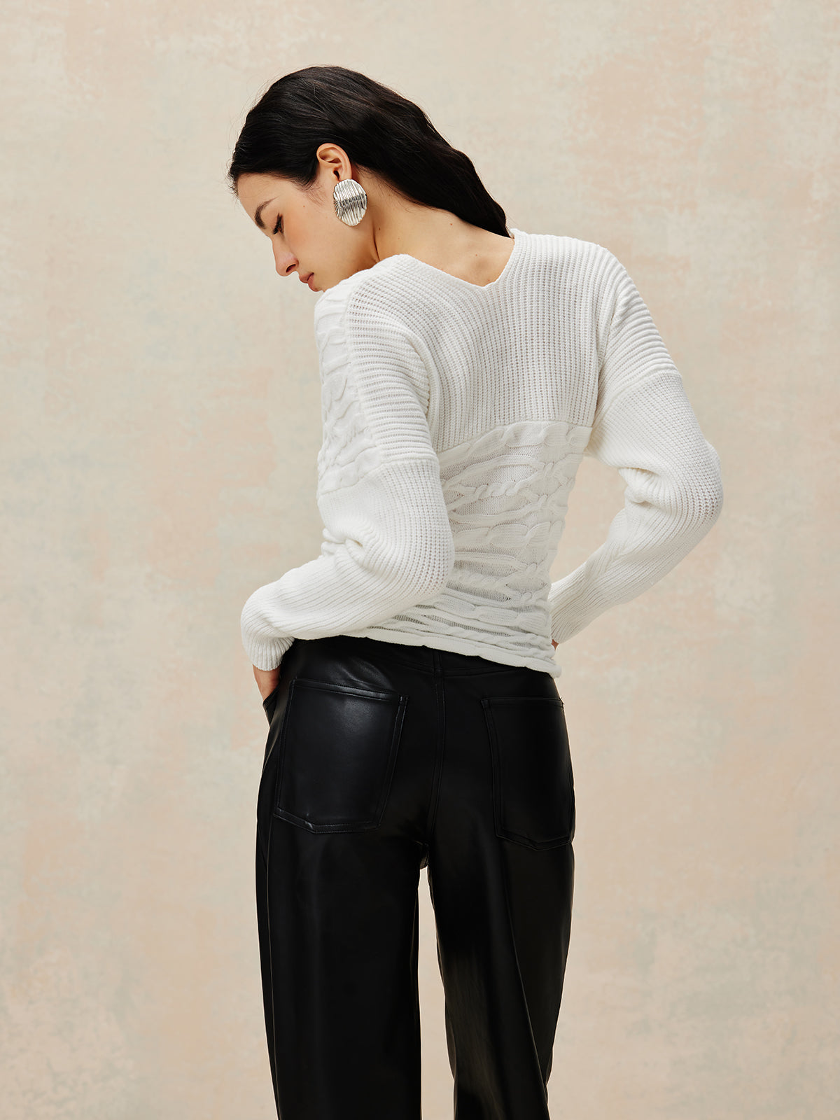 Criss Cross Crop Knit Top-Chicvia