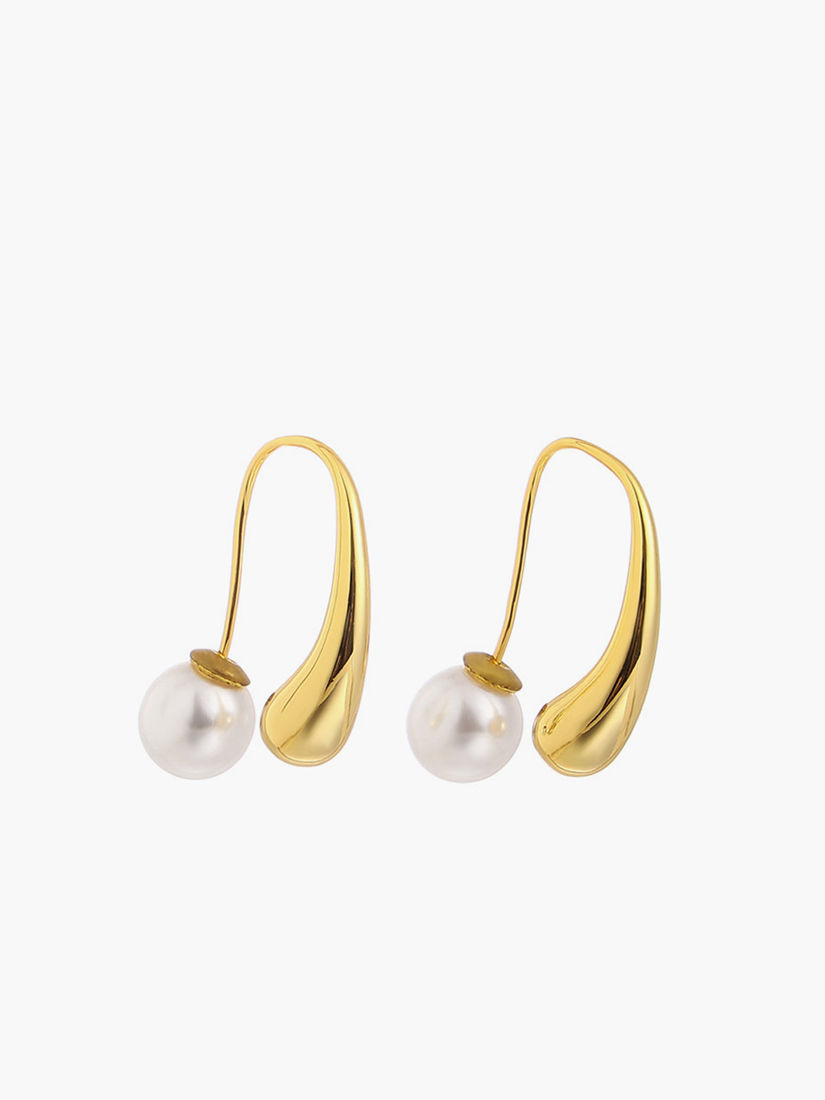 Lantern Shape Pearl Earrings-Chicvia