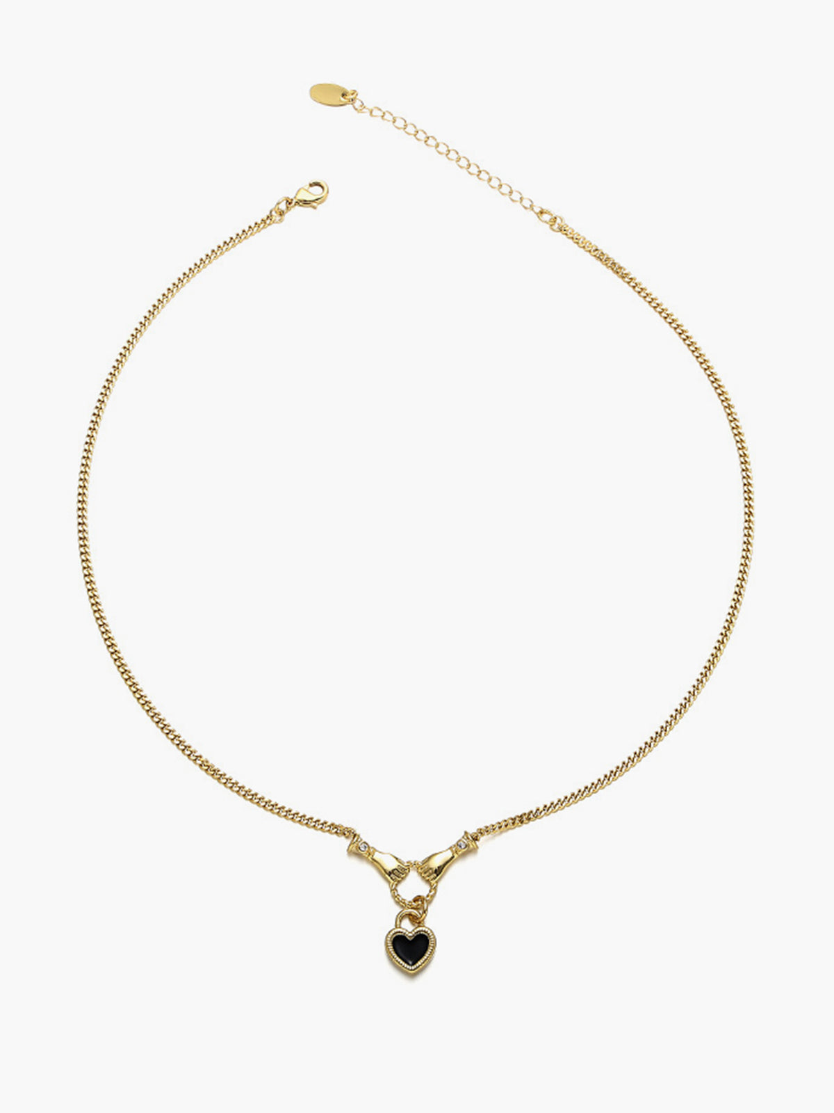 Hands Heart Pendant Necklace-Chicvia