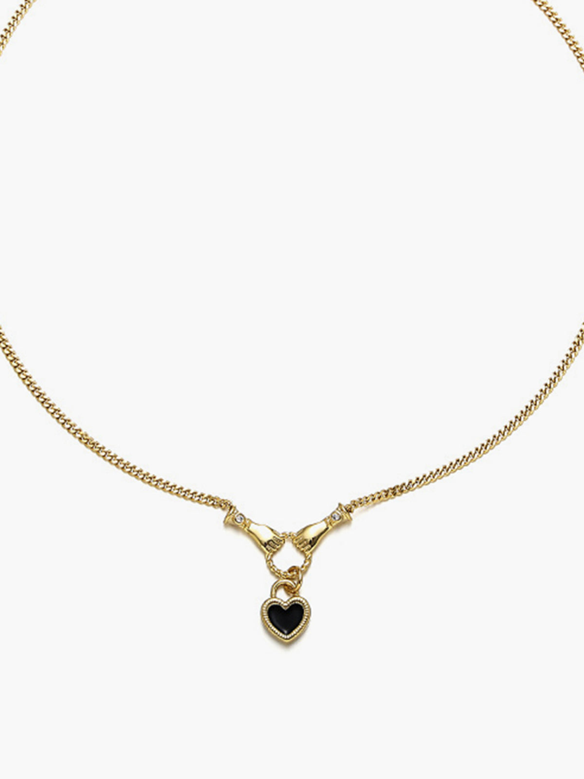 Hands Heart Pendant Necklace-Chicvia