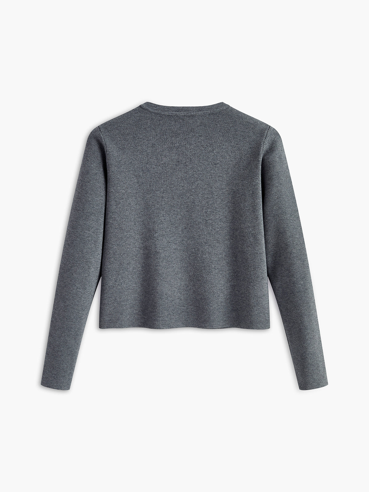 Crew Neck Button Knit Cardigan-Chicvia