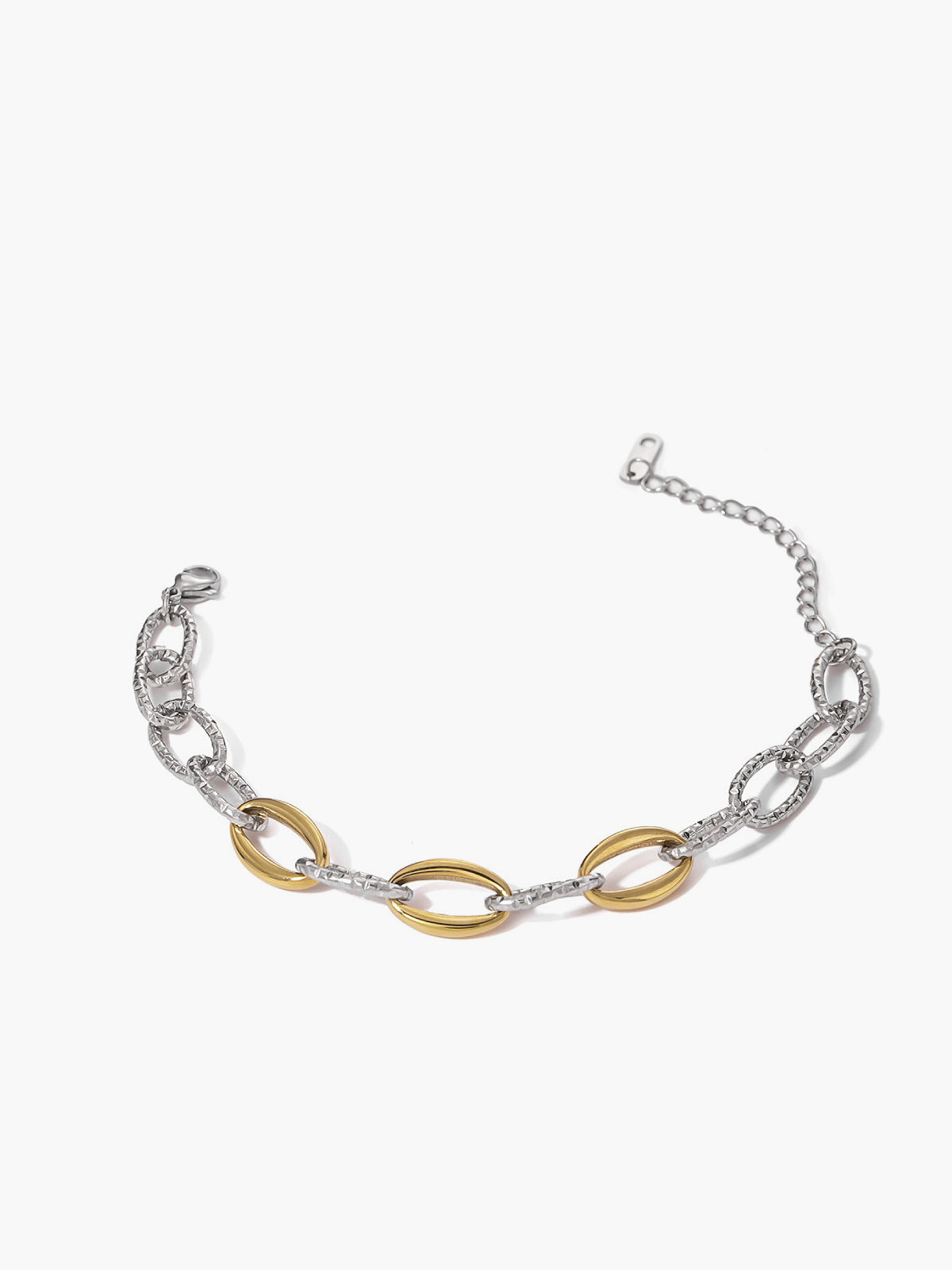 Golden & Silver Link  Bracelet-Chicvia