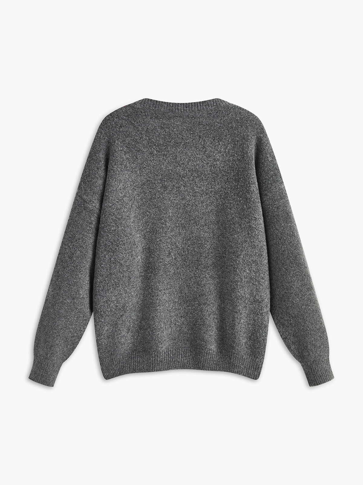 Cotton Blends Cherry Printed Pullover Sweater-Chicvia