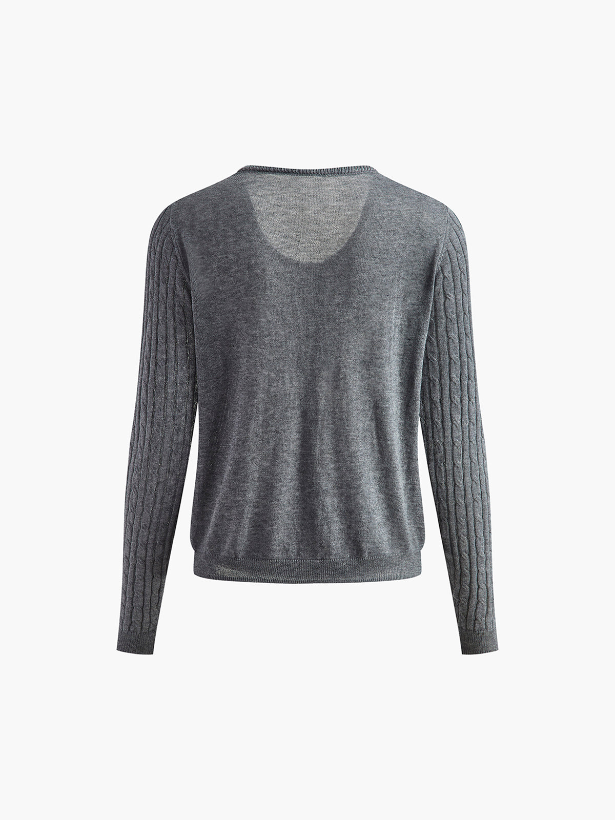 Jacquard Cable Knit Cardigan-Chicvia