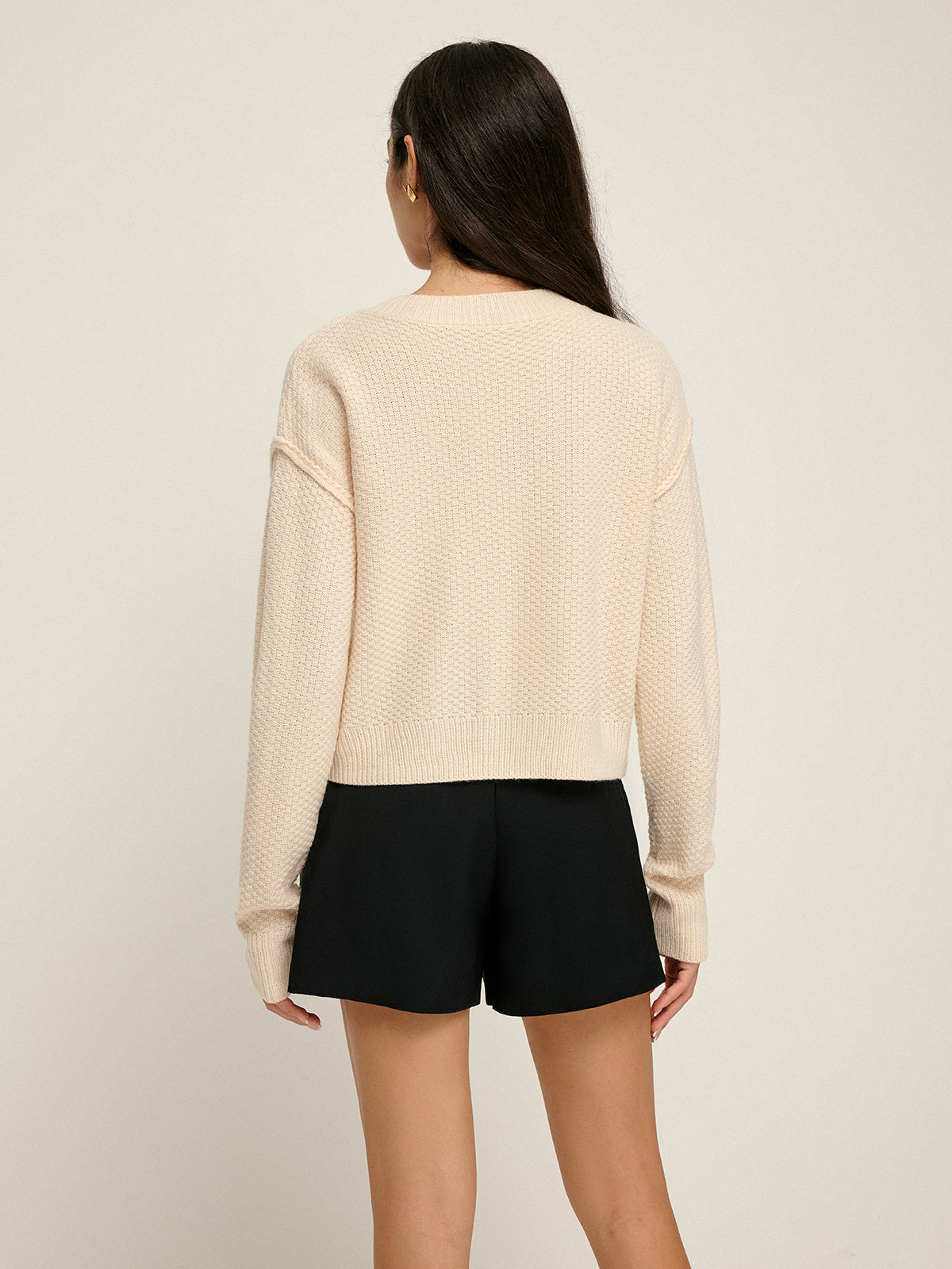 Plain Button Down Cardigan-Chicvia