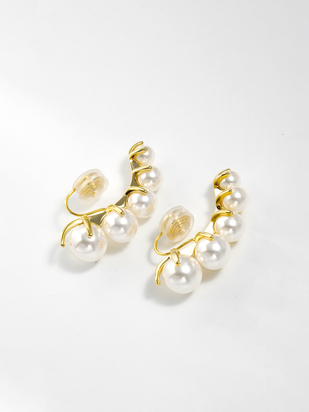 Pearl Clip Earrings With Spacer-Chicvia