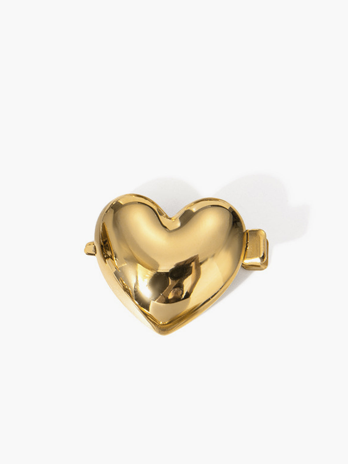 Golden Heart Hair Clip-Chicvia