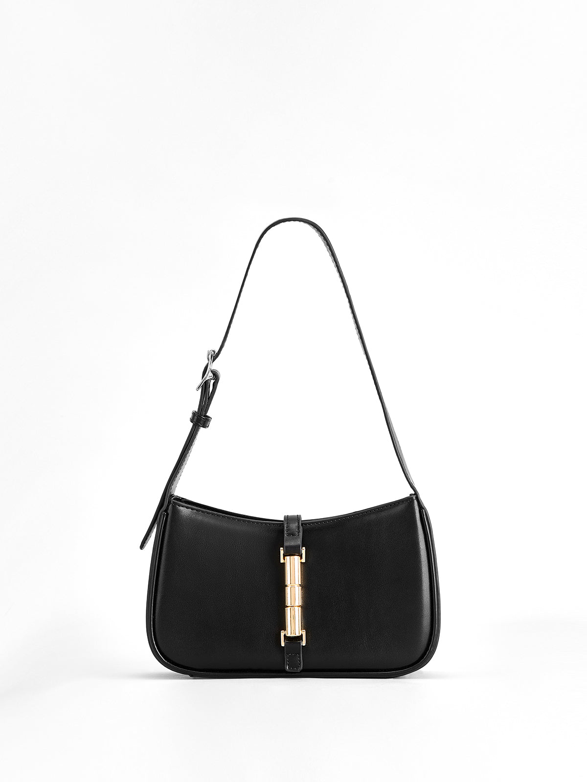 Golden Wist Lock Shoulder Bag-Chicvia