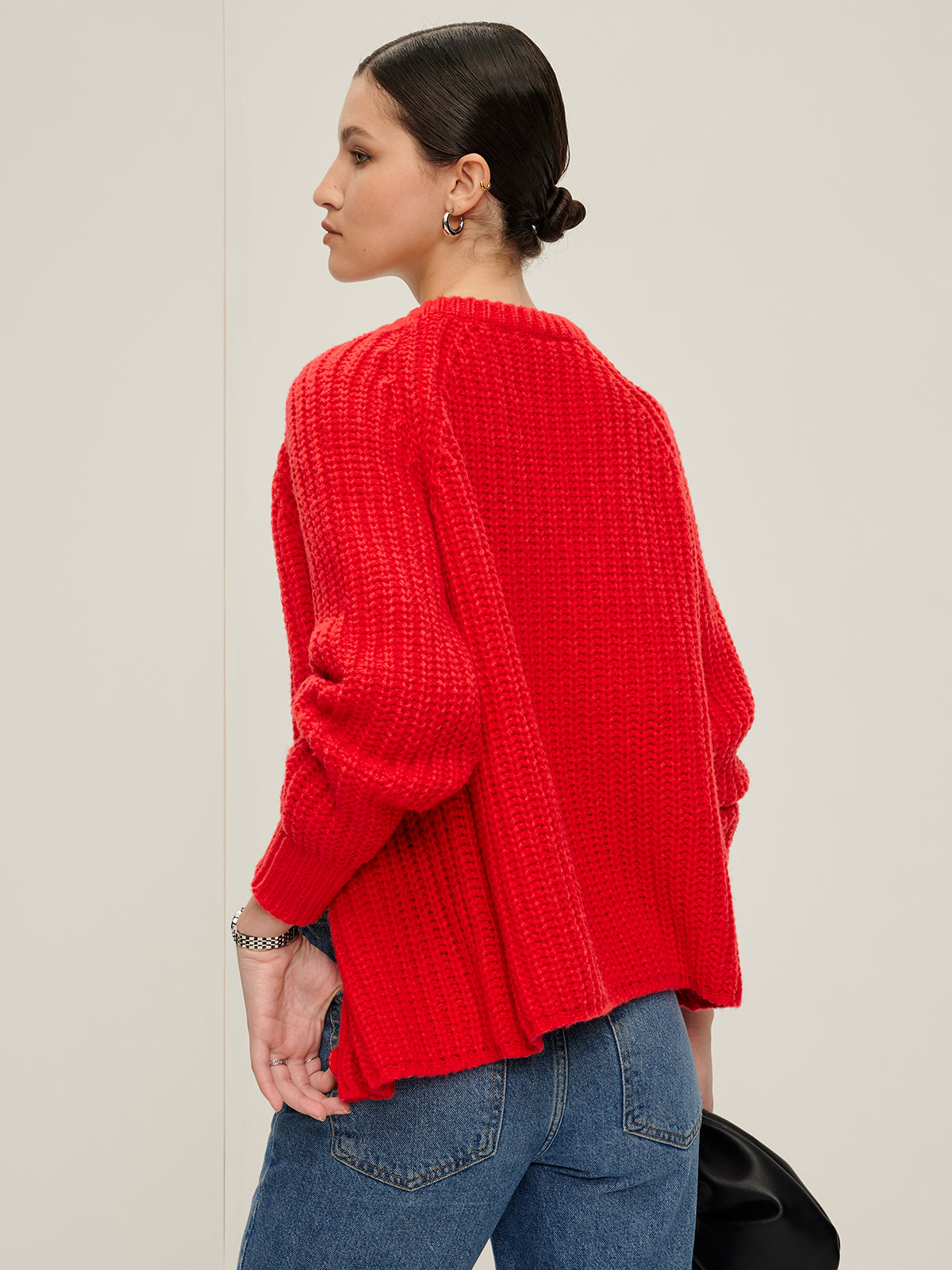 Plain Button Down Cardigan-Chicvia