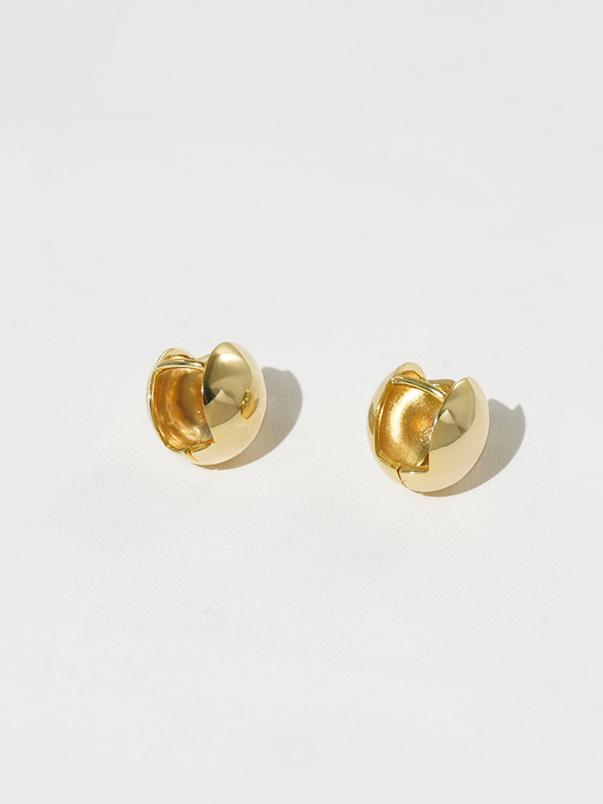 Golden Ball-Shape Stud Earrings-Chicvia