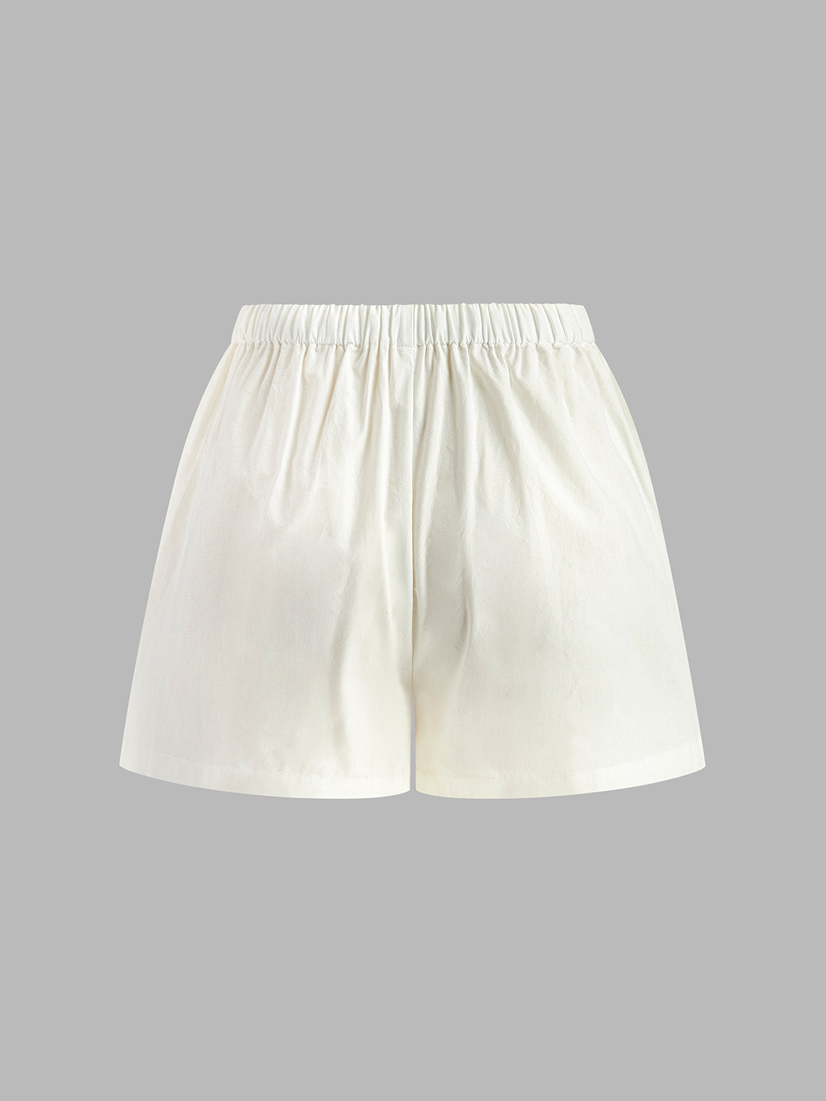 Drawstring Split Casual Shorts Set-Chicvia