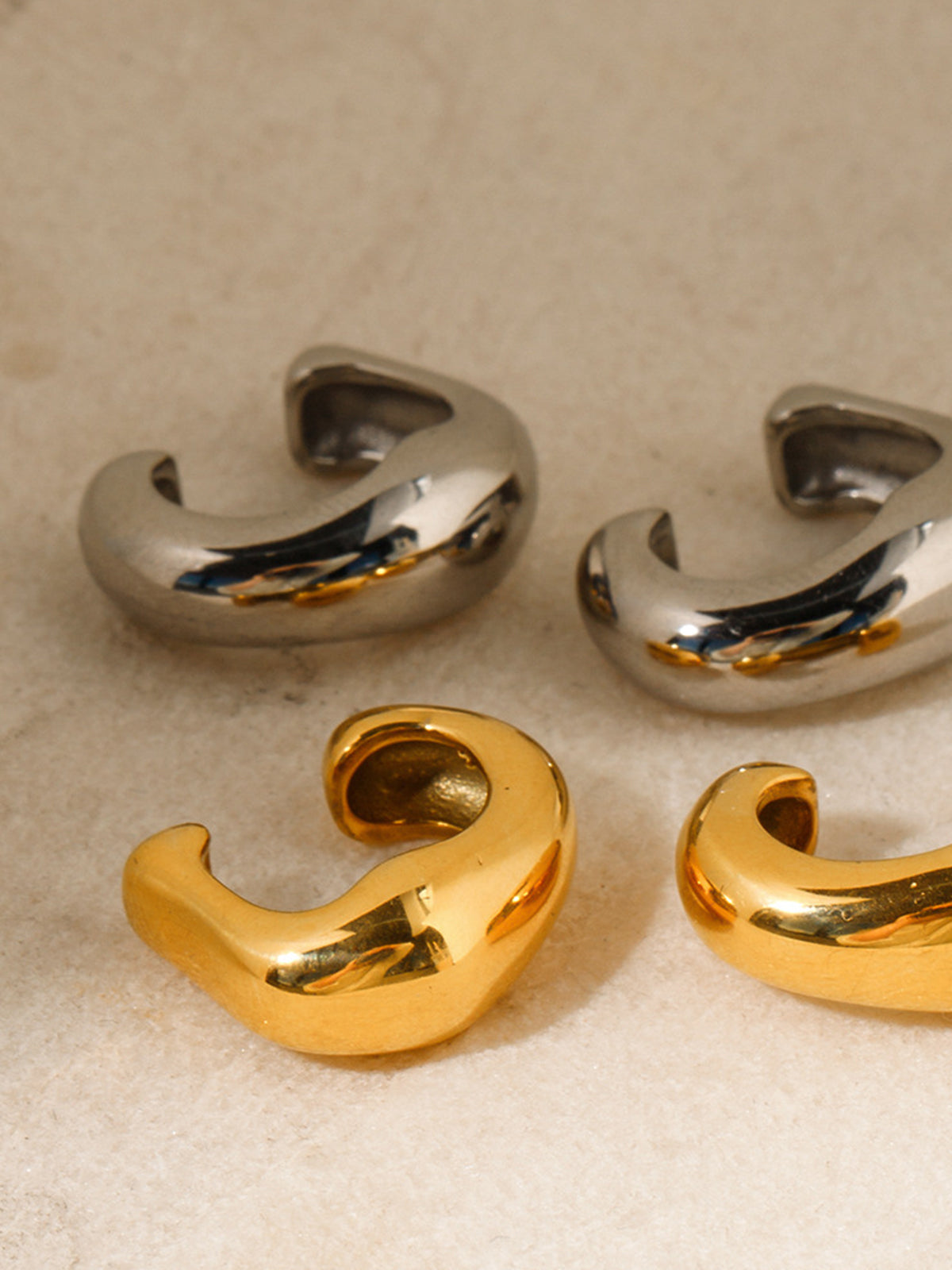 Chunky Hoop Ear Cuff-Chicvia