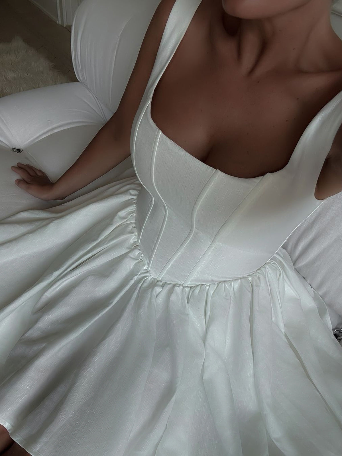 French Elegant Solid Short Dress-Chicvia