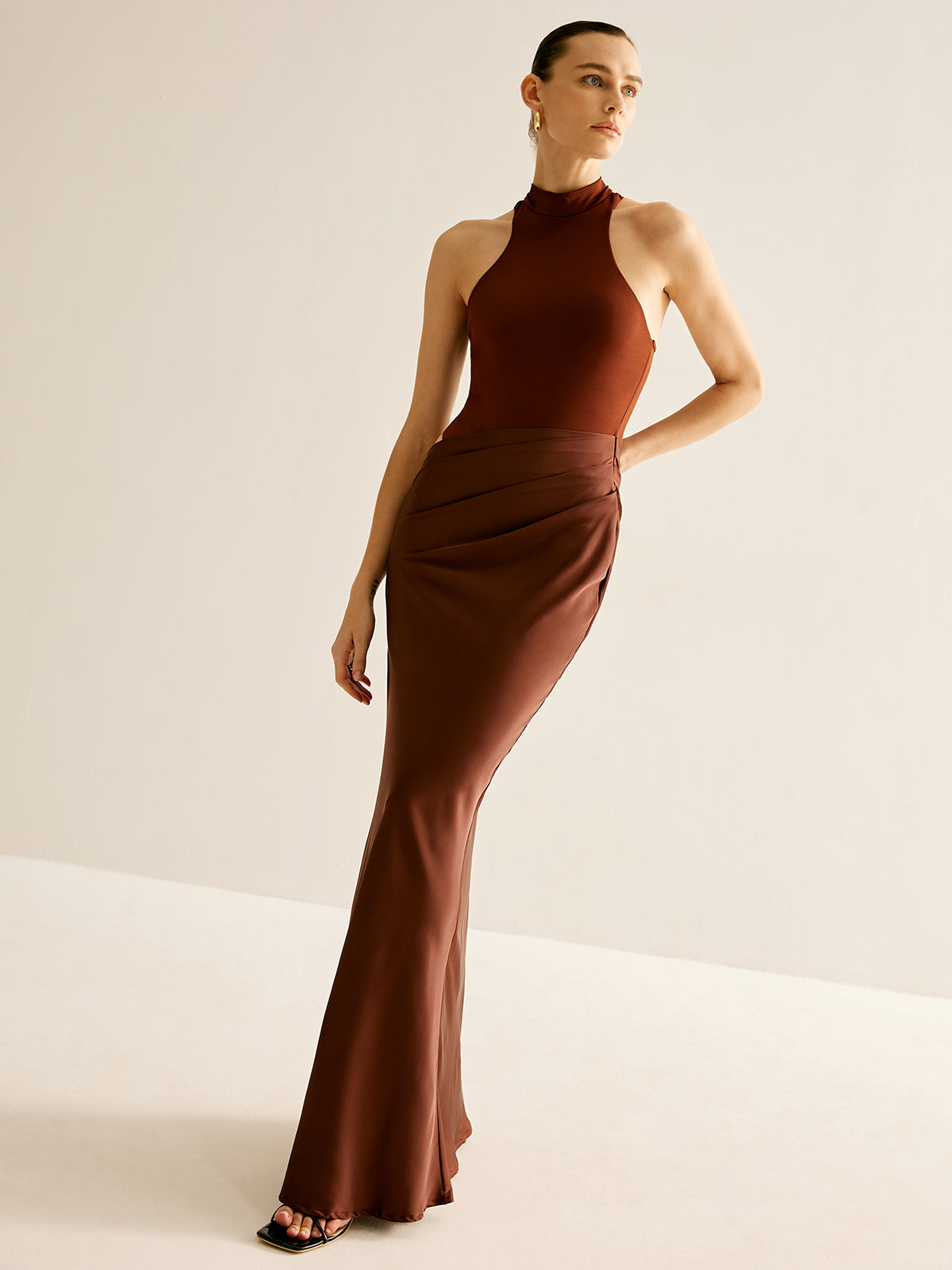 Cutout Panel Glamorous Slim Dress-Chicvia