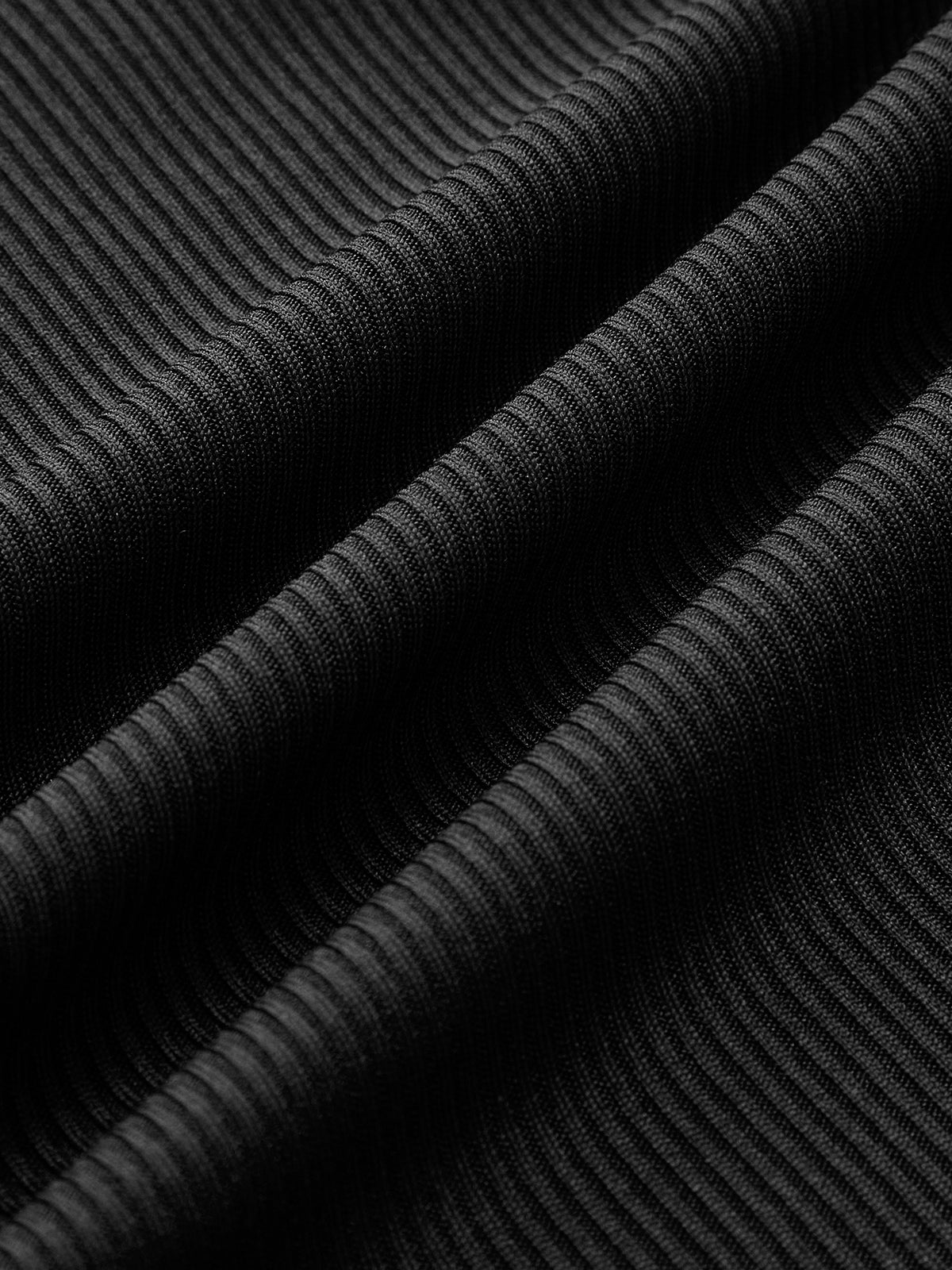 Ribbed Off-Shoulder Plain Jumpsuit-Chicvia