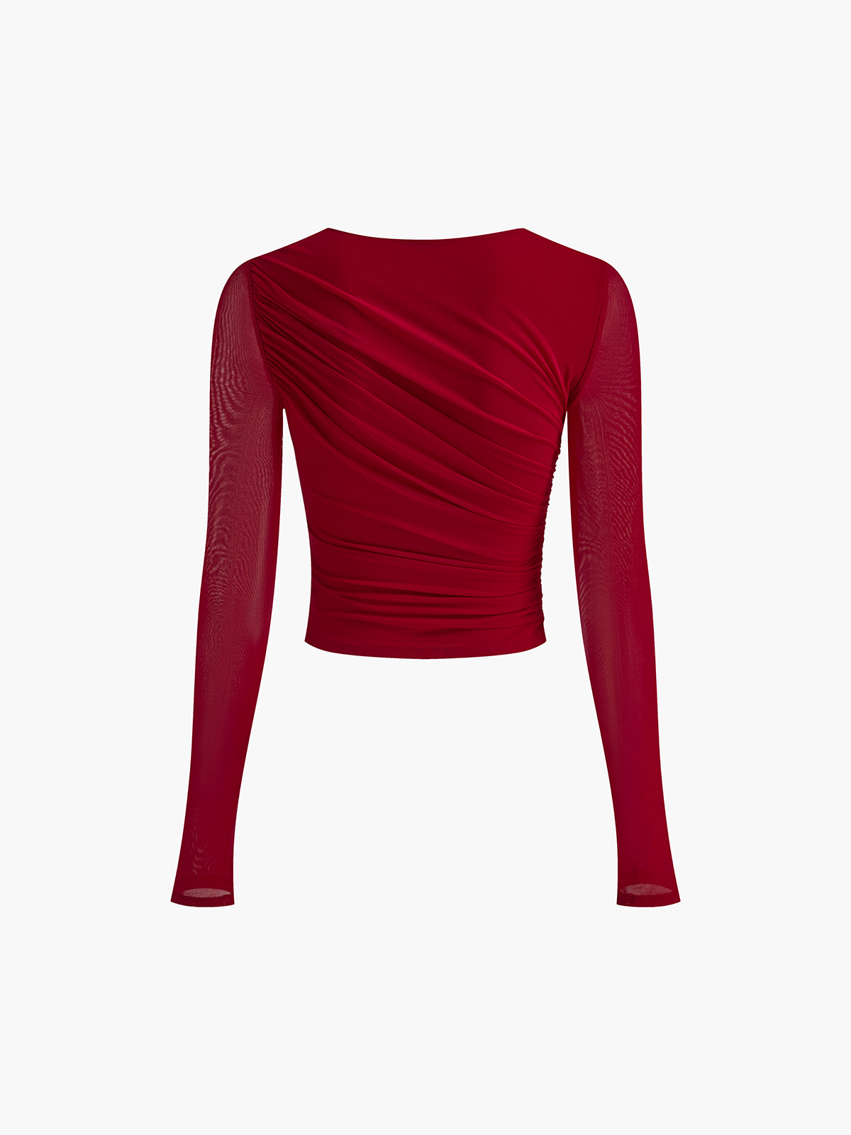 Pleated Jersey T-Shirt-Chicvia