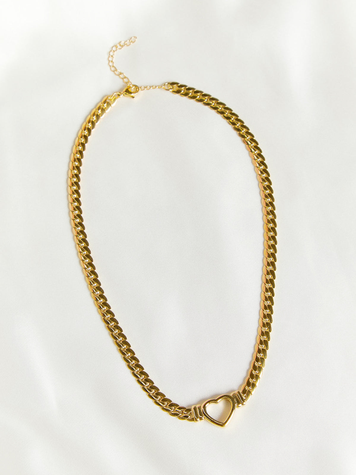 Layered Heart Chain Necklace-Chicvia