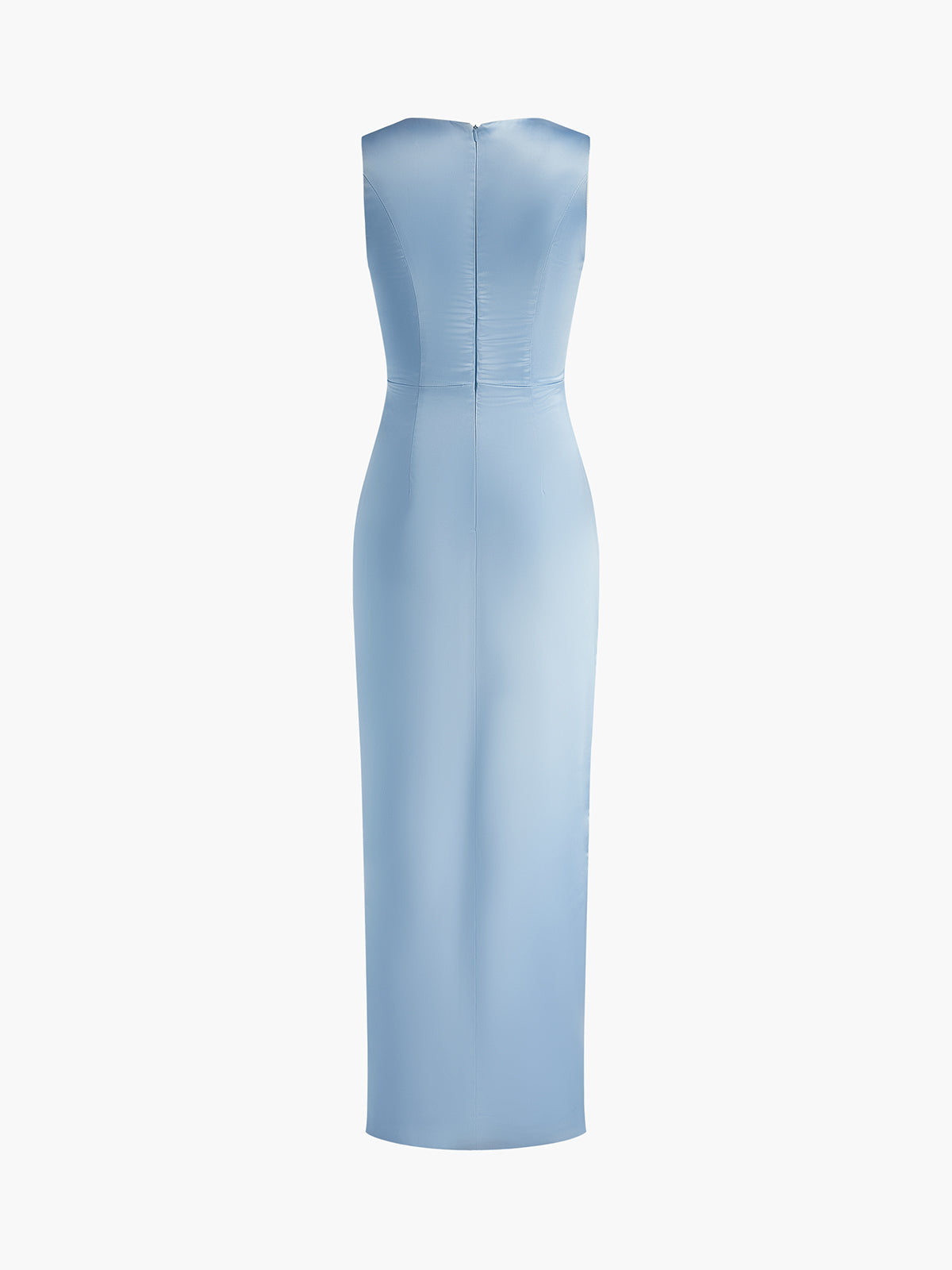 Lettuce Trim Split Tank Long Dress-Chicvia