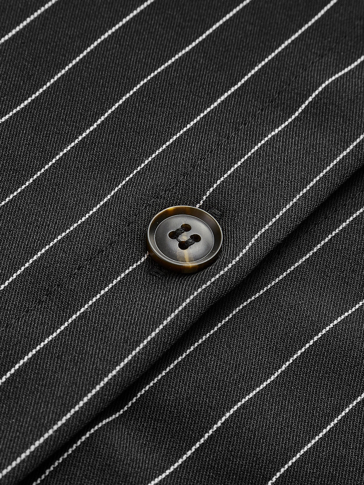 Pinstripe Crop Polo Shirt-Chicvia