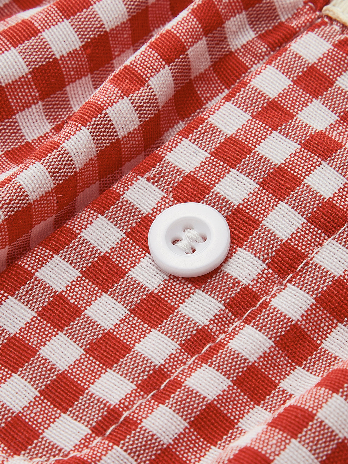 Plaid Button Shorts-Chicvia