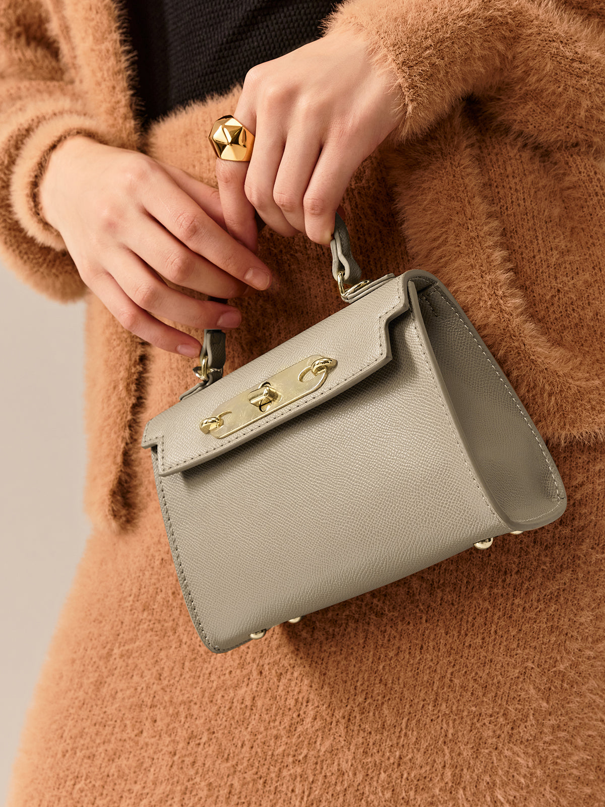 Mini Flap Crossbody Handbag-Chicvia