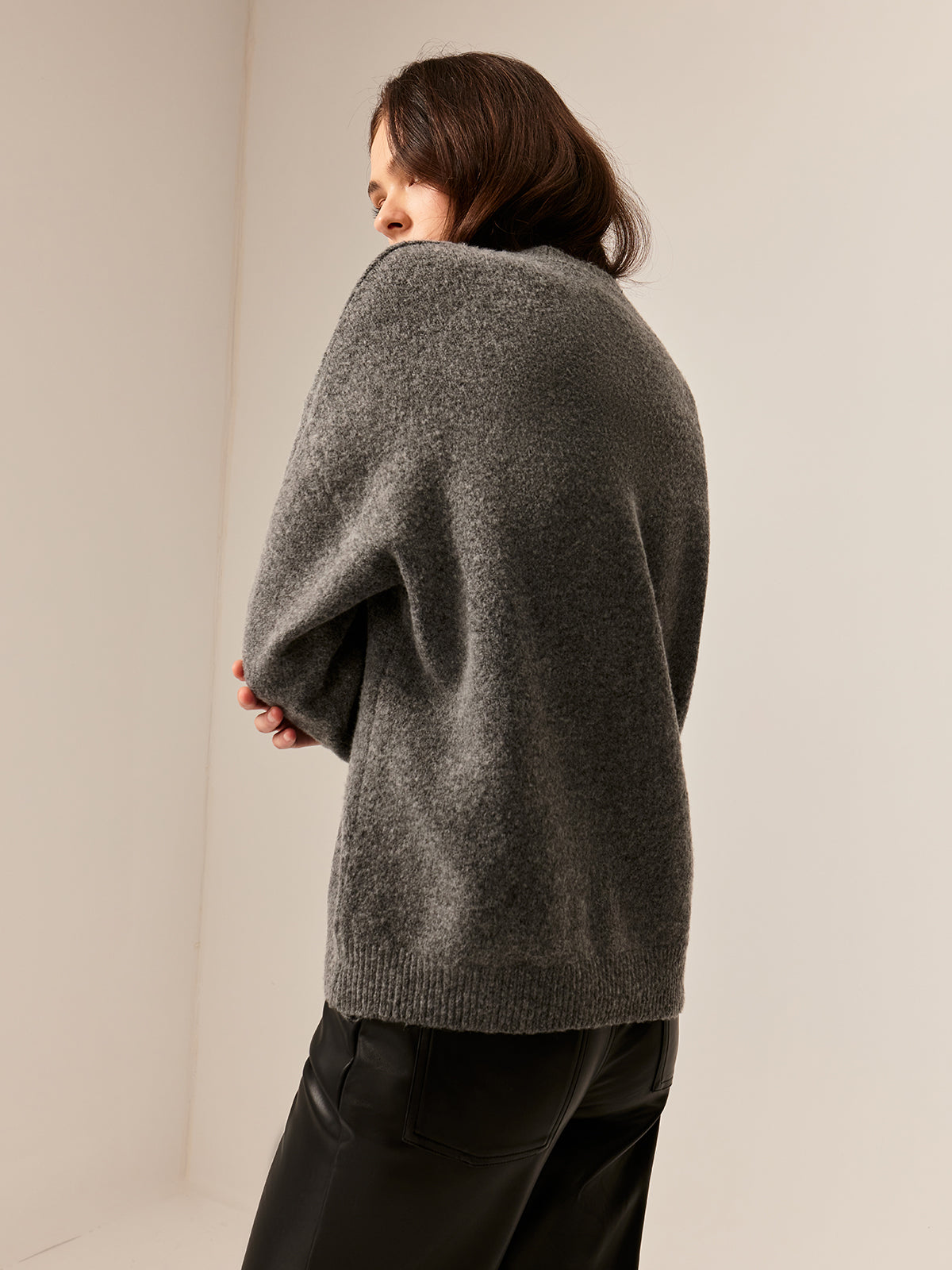 Cotton Blends Cherry Printed Pullover Sweater-Chicvia