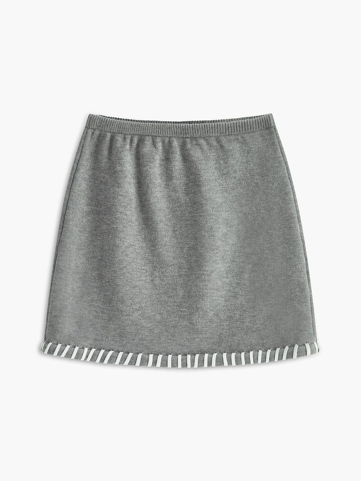 Contrast Trim Sleeveless Skirt Set-Chicvia