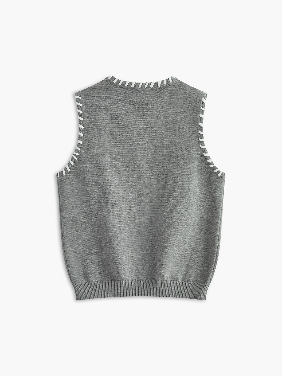 Contrast Trim Sleeveless Skirt Set-Chicvia