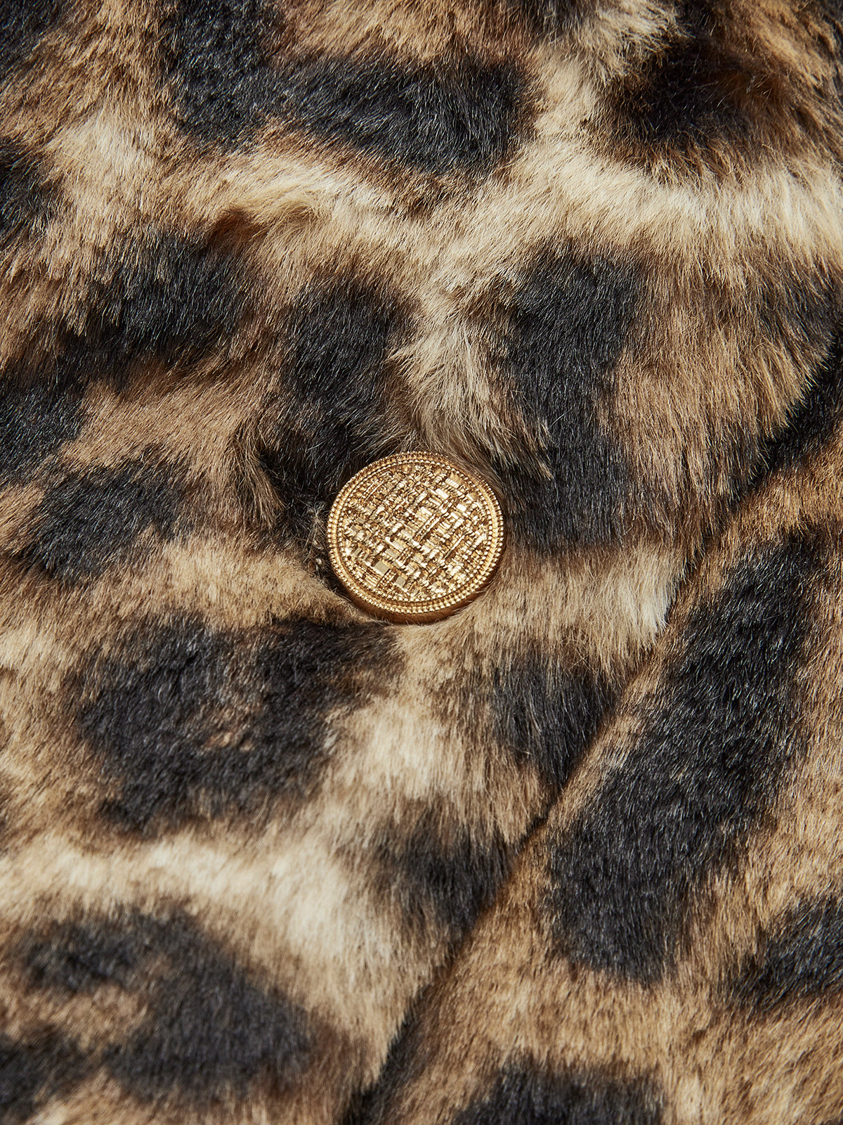 Leopard Print Oversized Faux Fur Coat-Chicvia