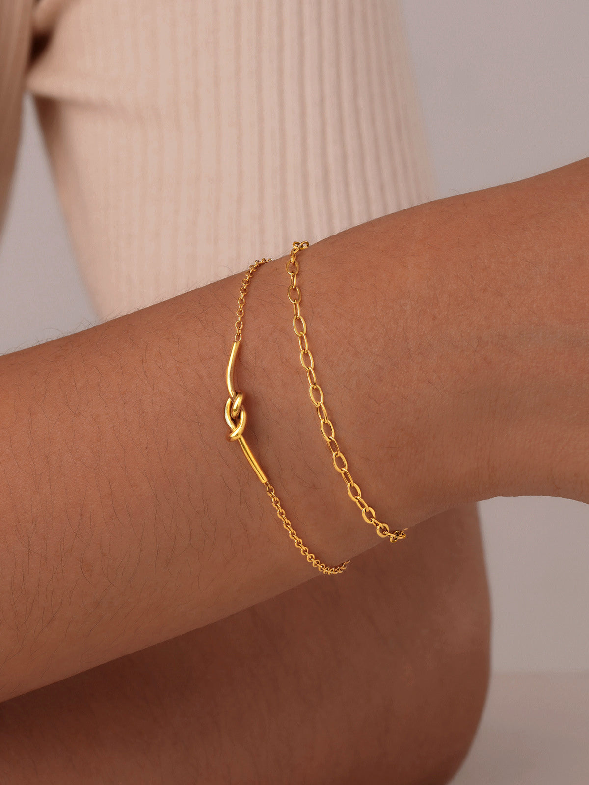 Elegant Double Layer Knotted Bracelet-Chicvia