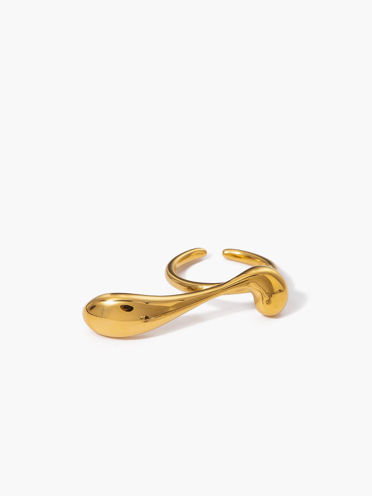 Irregular Water Drop Open Ring-Chicvia