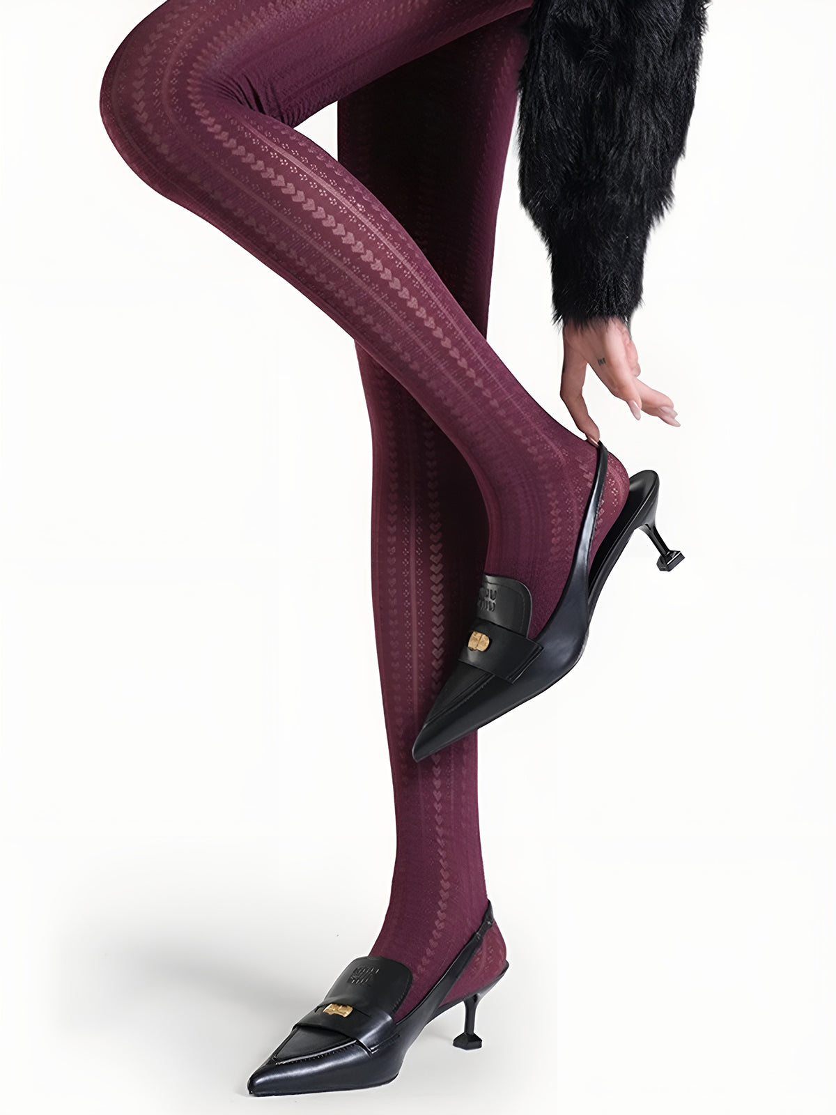 Heart Velvet Total Comfort Tights-Chicvia