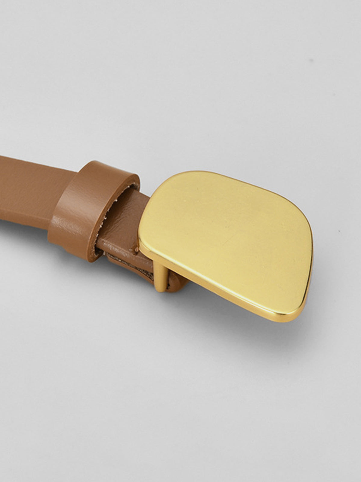 Metal Buckle Leather Belt-Chicvia