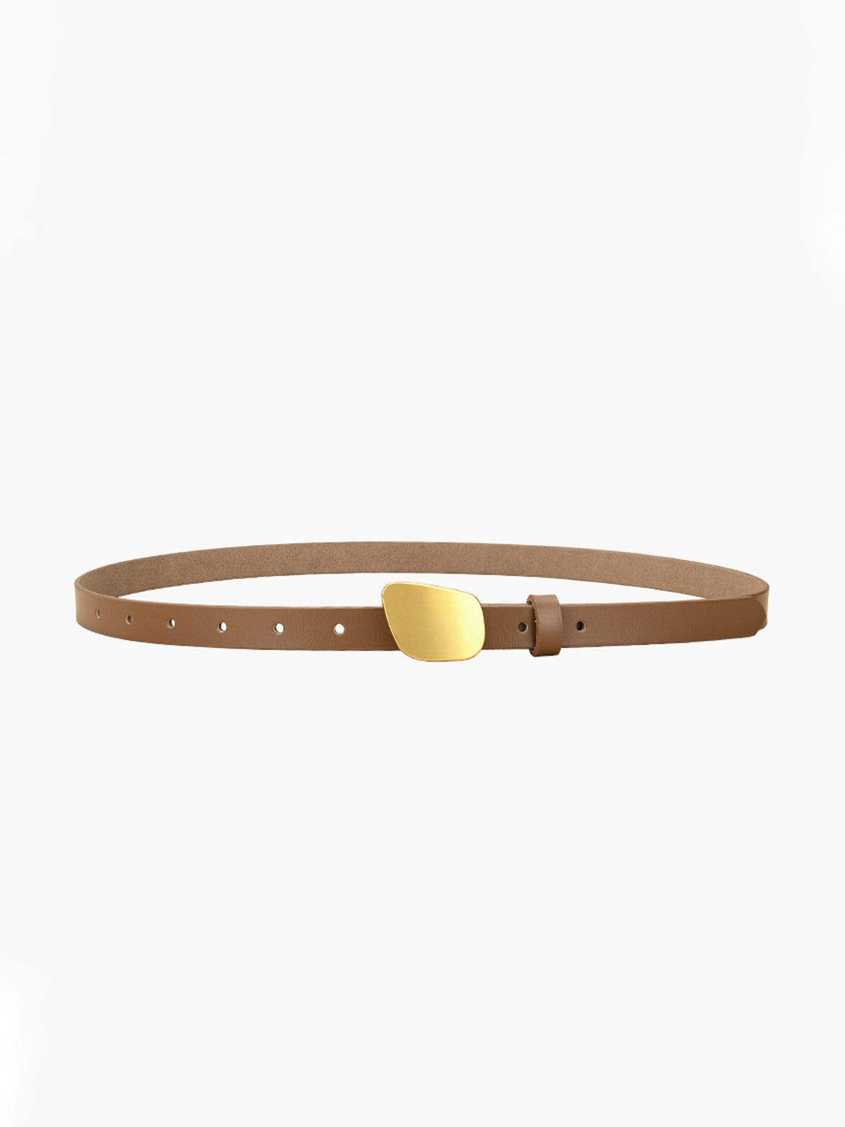 Metal Buckle Leather Belt-Chicvia
